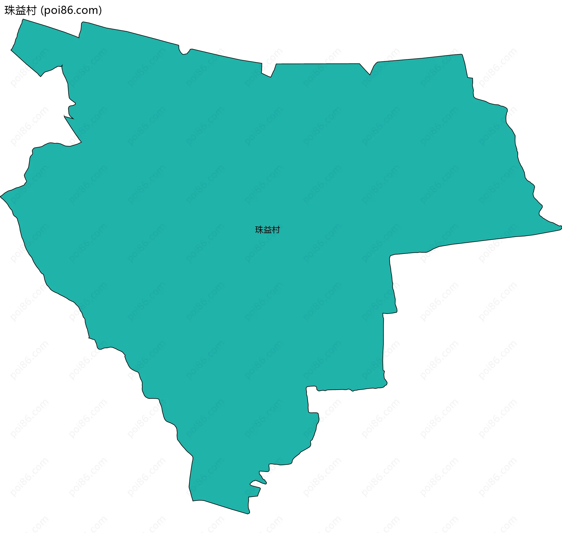 珠益村边界地图