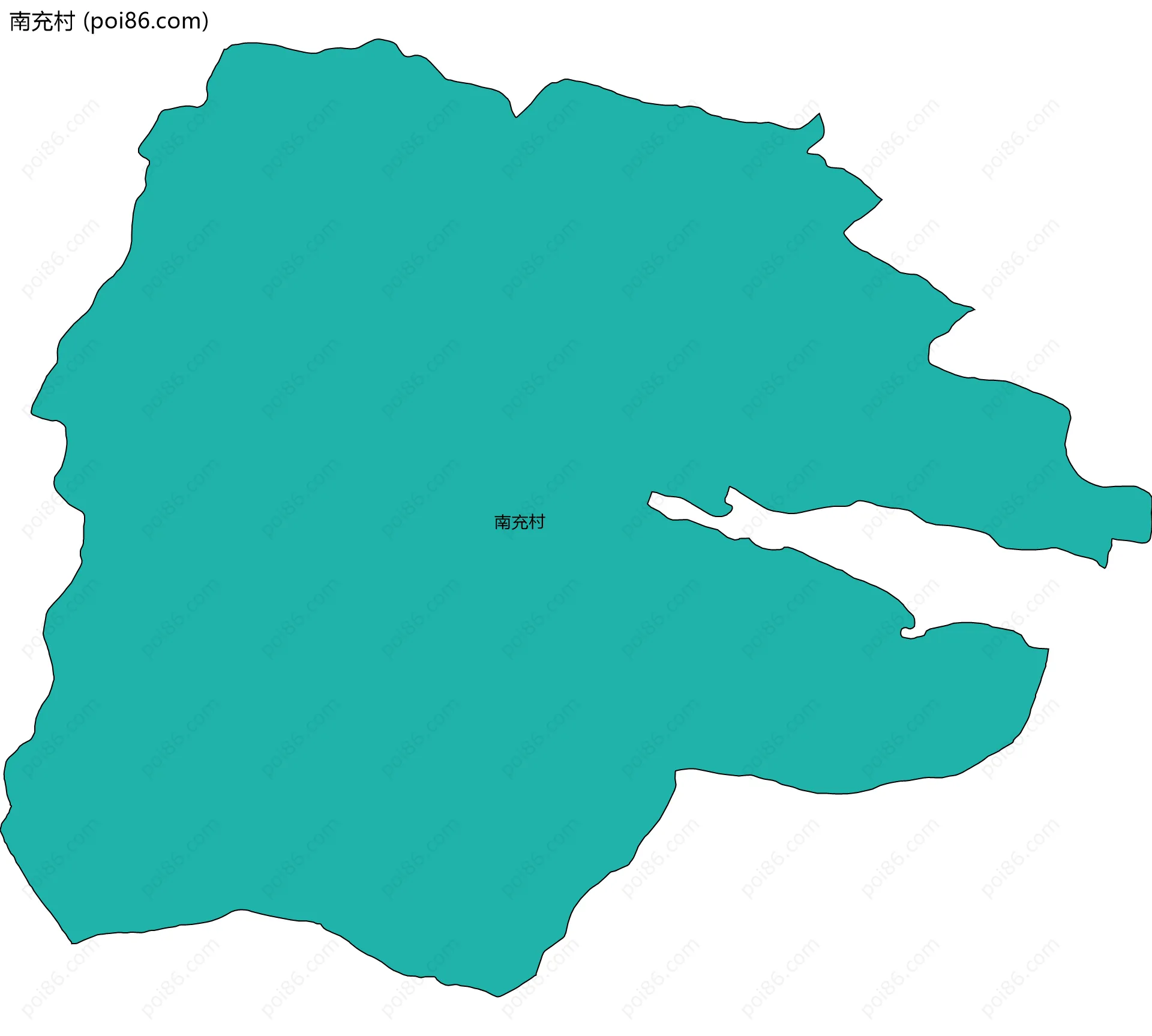 南充村边界地图