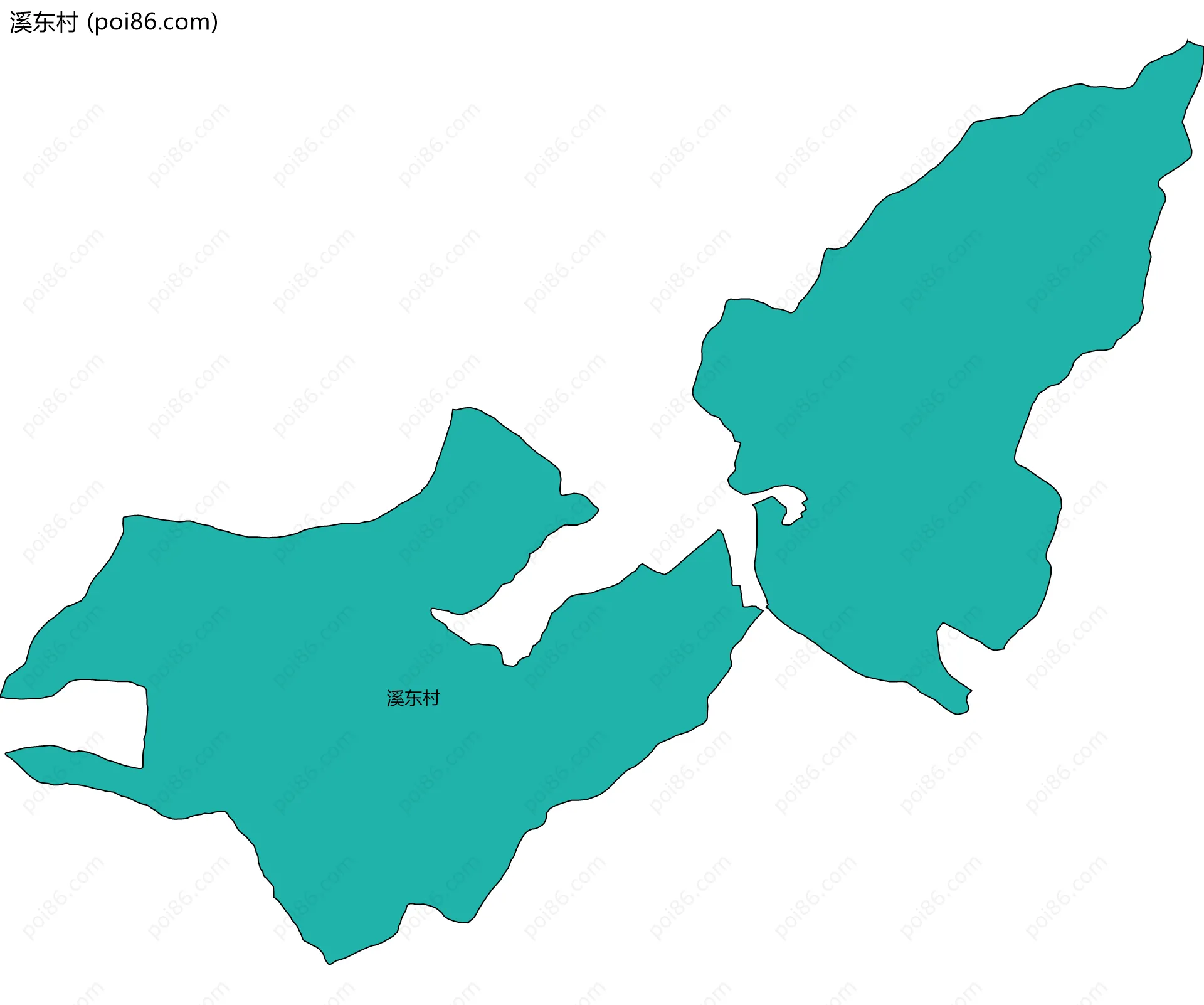 溪东村边界地图