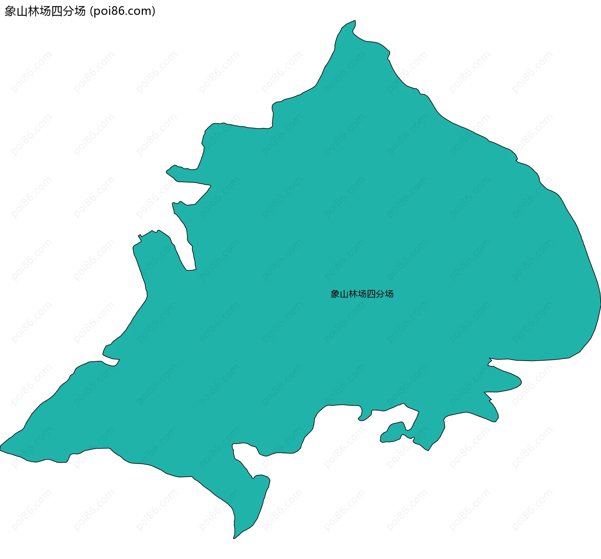 象山林场四分场边界地图