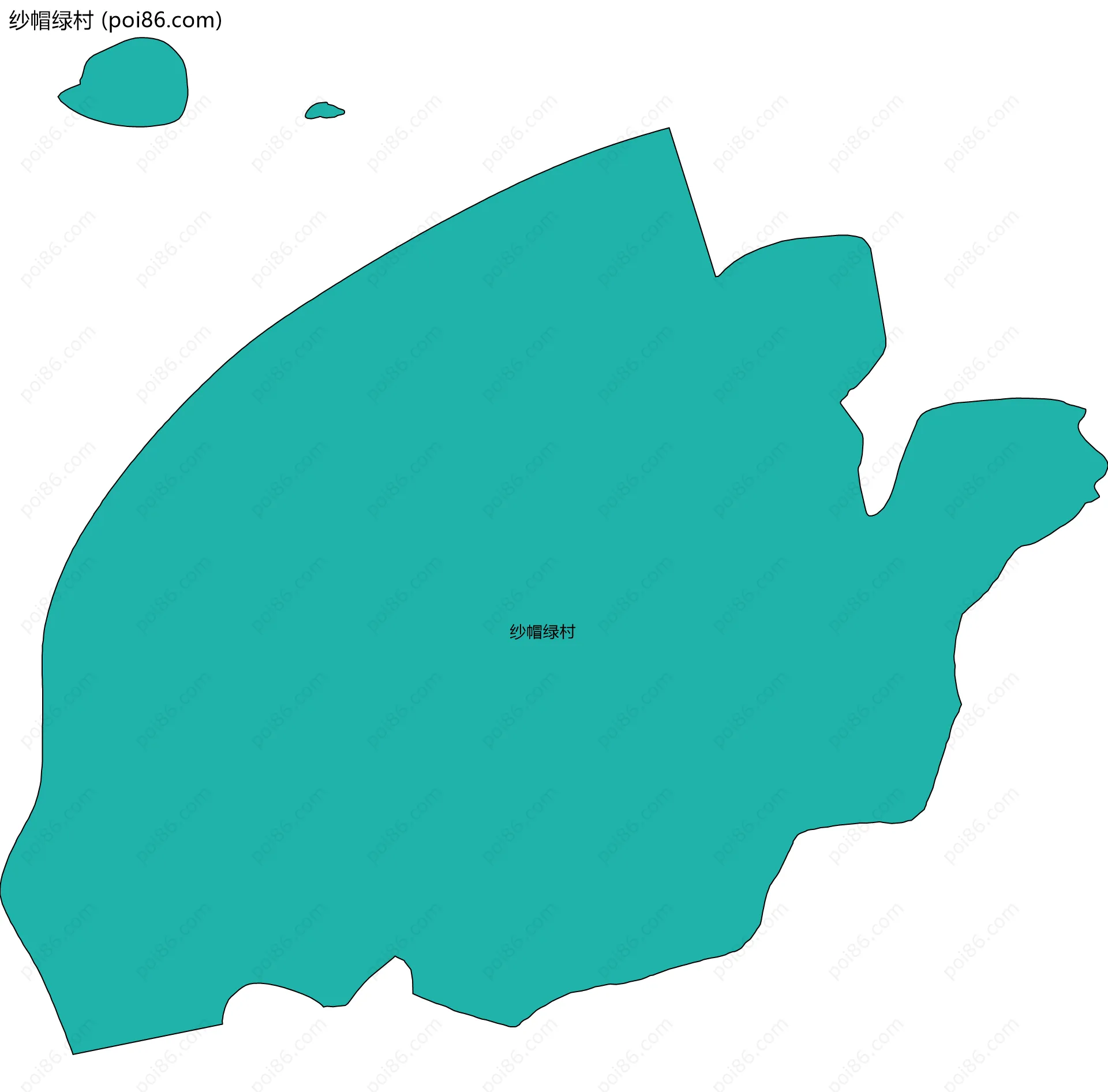 纱帽绿村边界地图