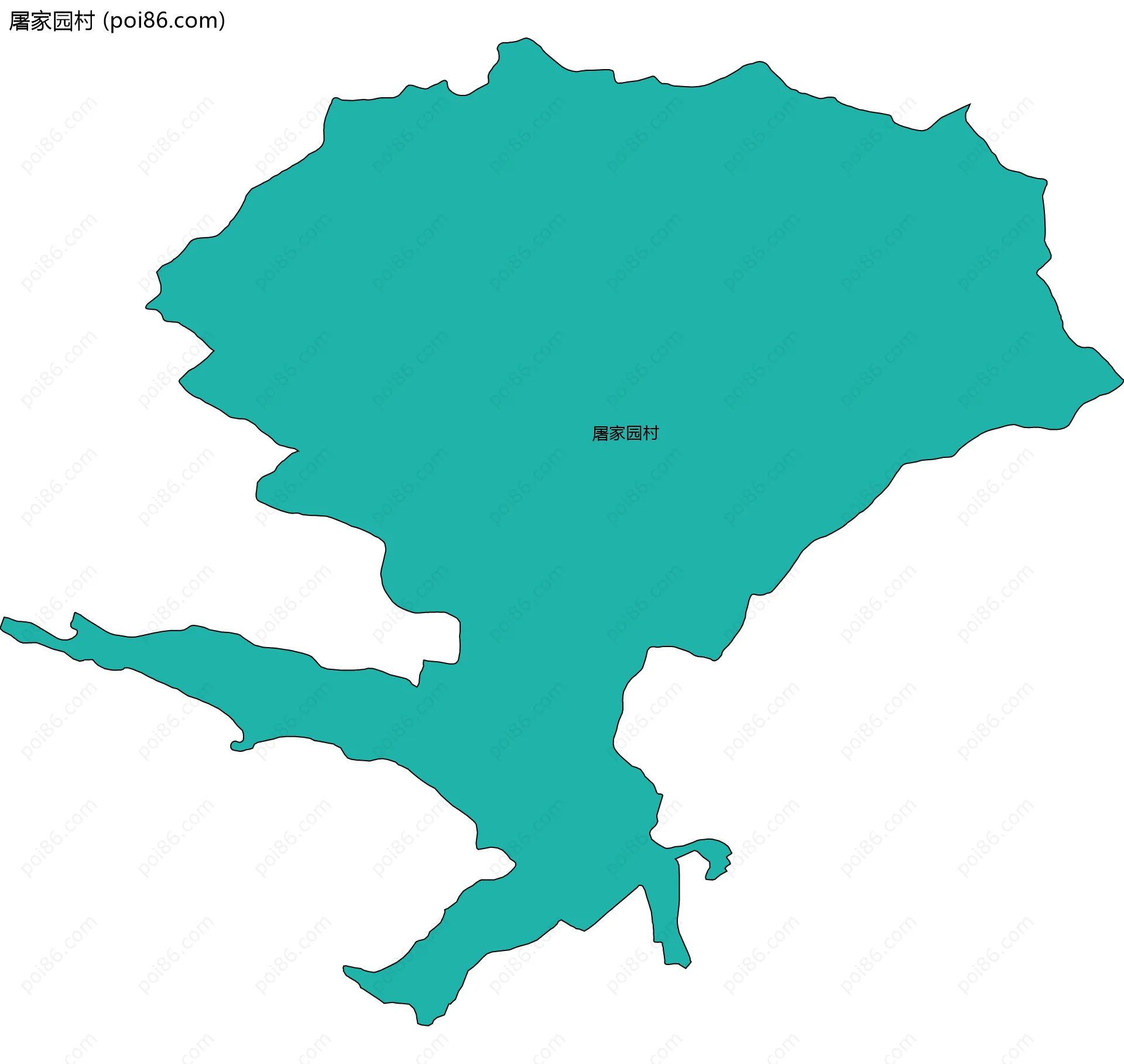 屠家园村边界地图