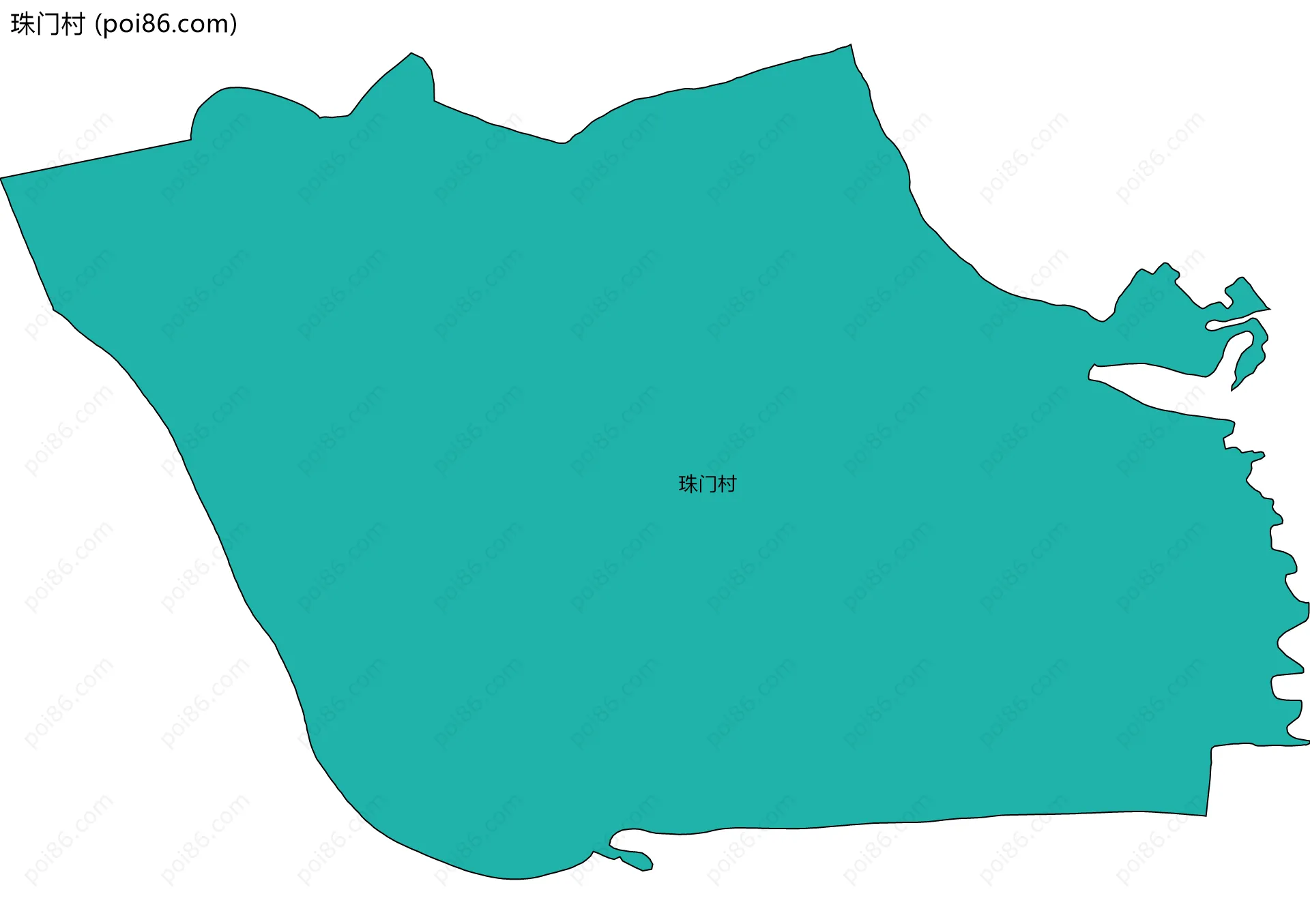 珠门村边界地图
