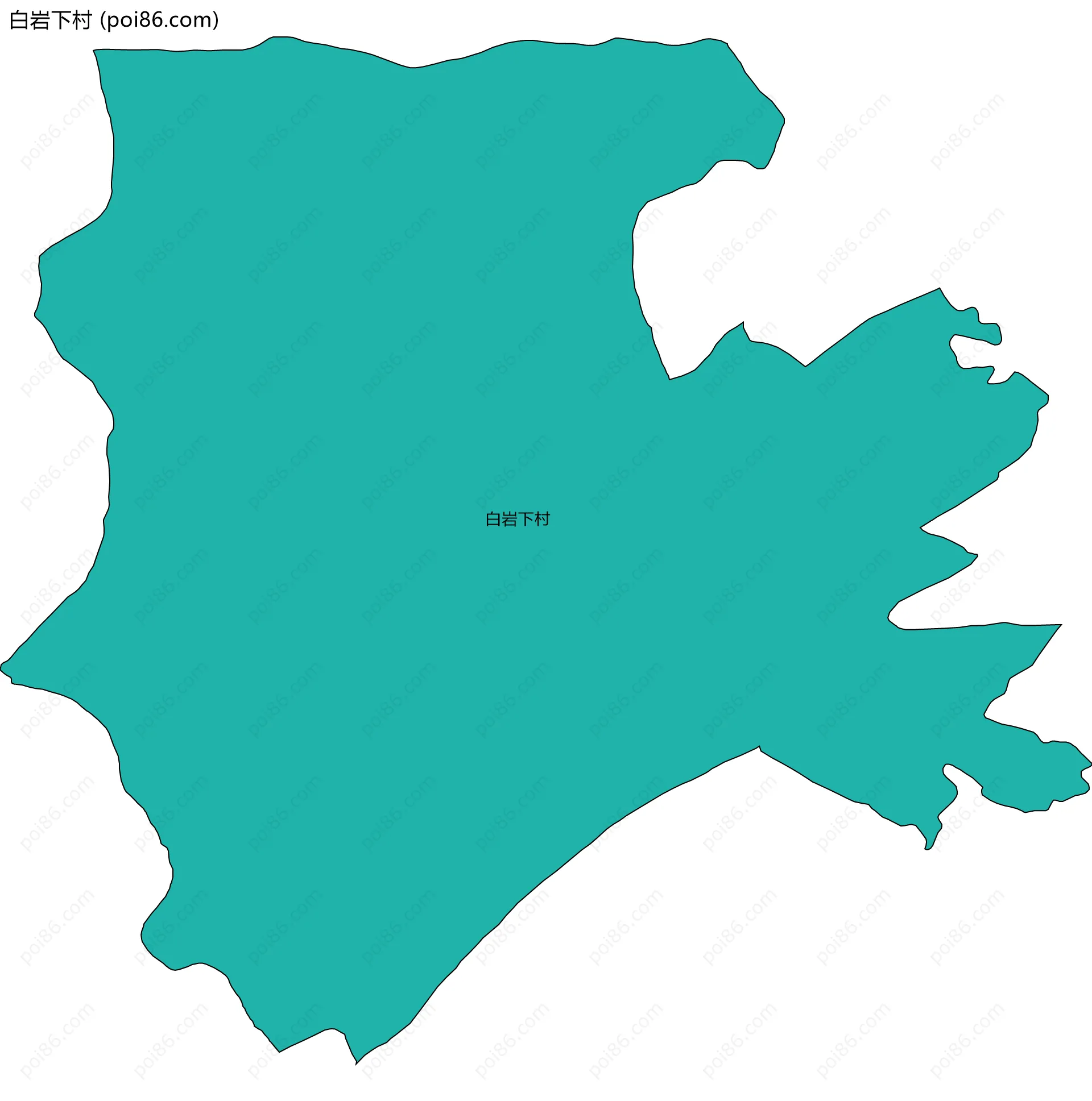 白岩下村边界地图