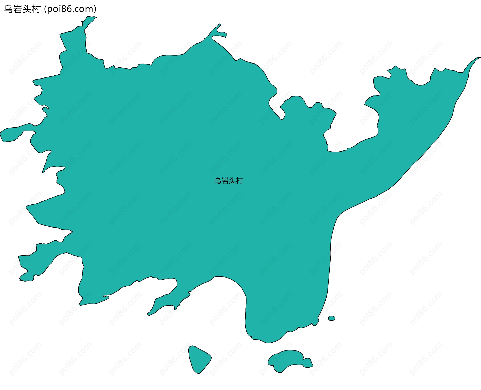 乌岩头村边界地图