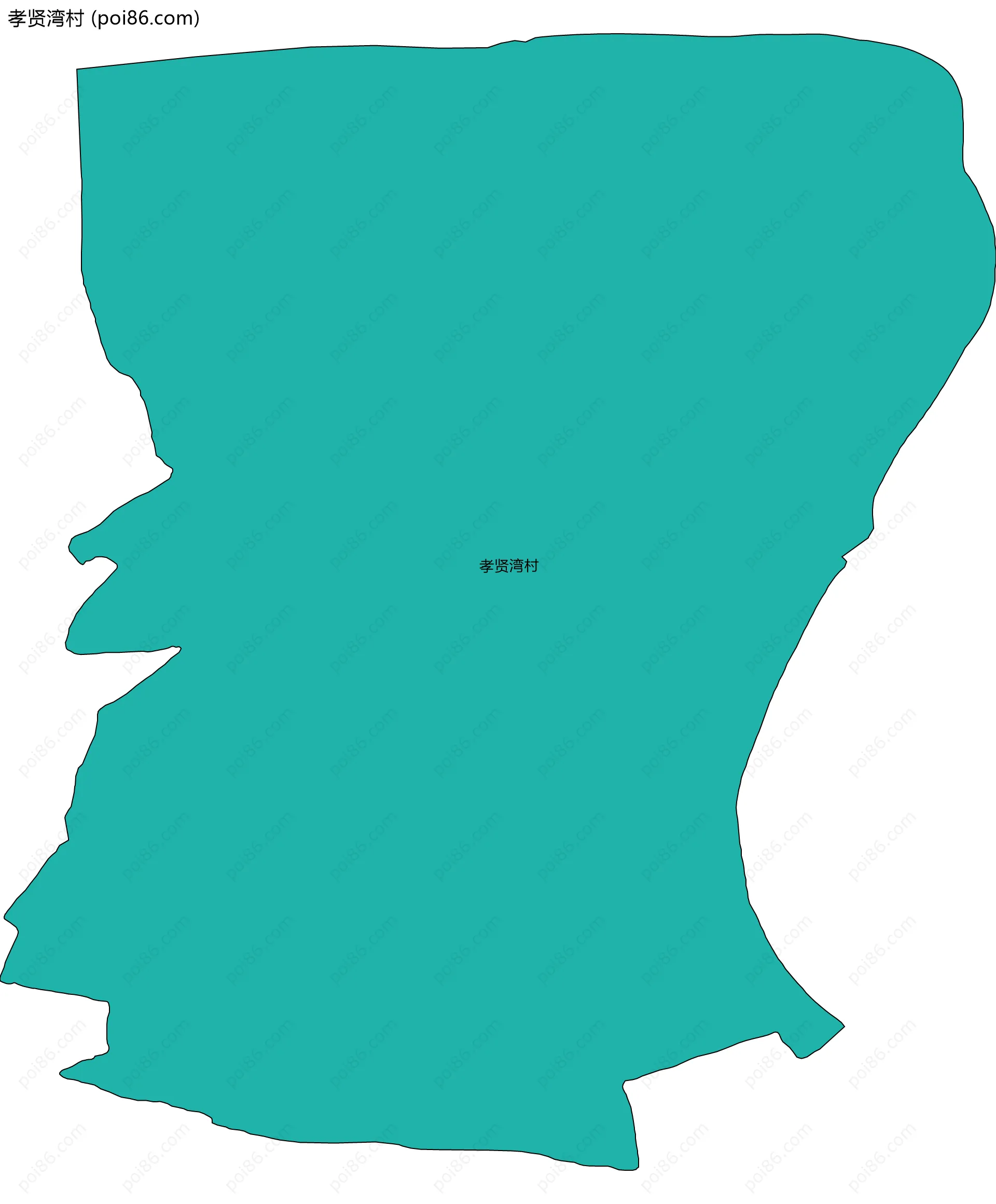 孝贤湾村边界地图