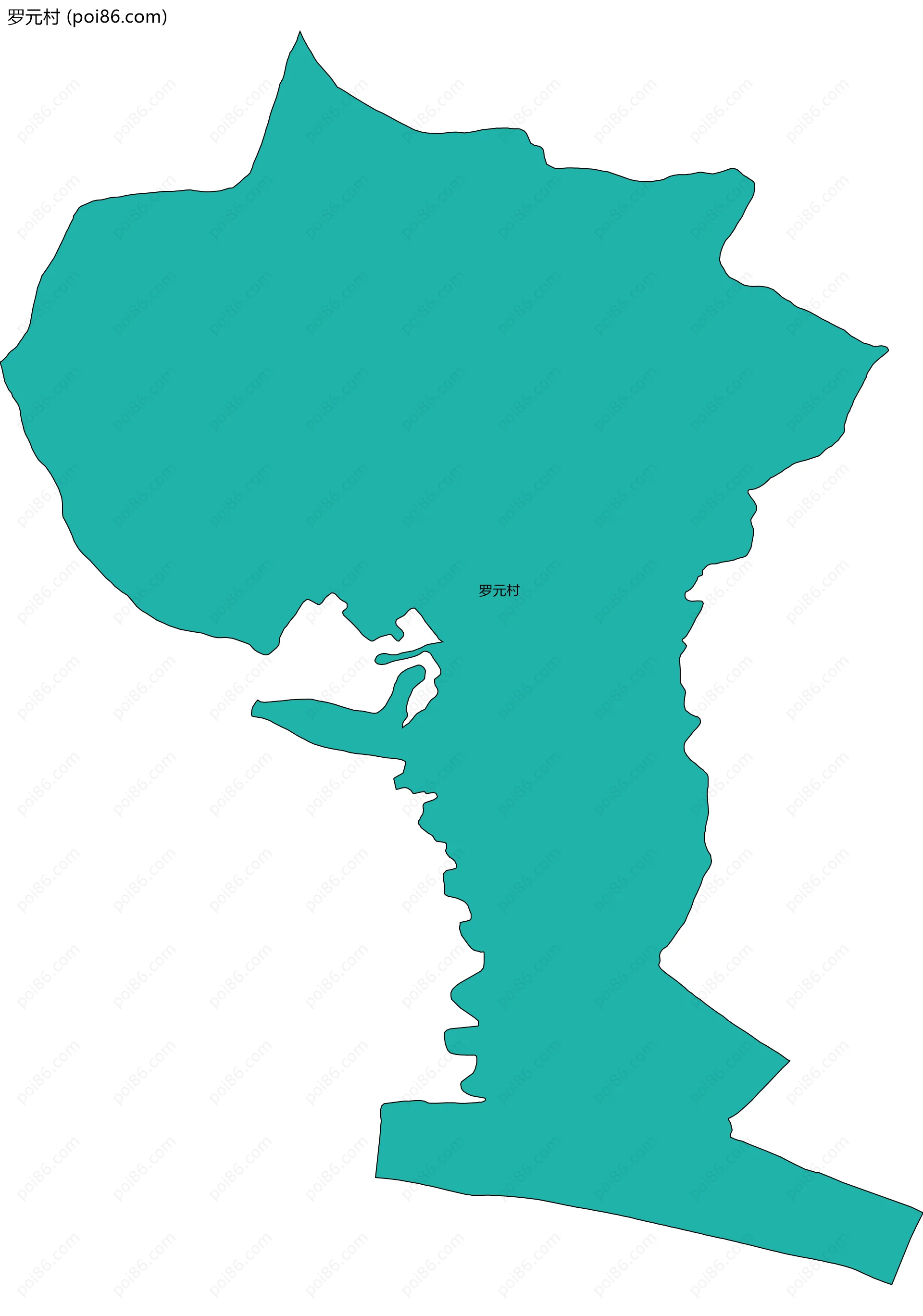 罗元村边界地图