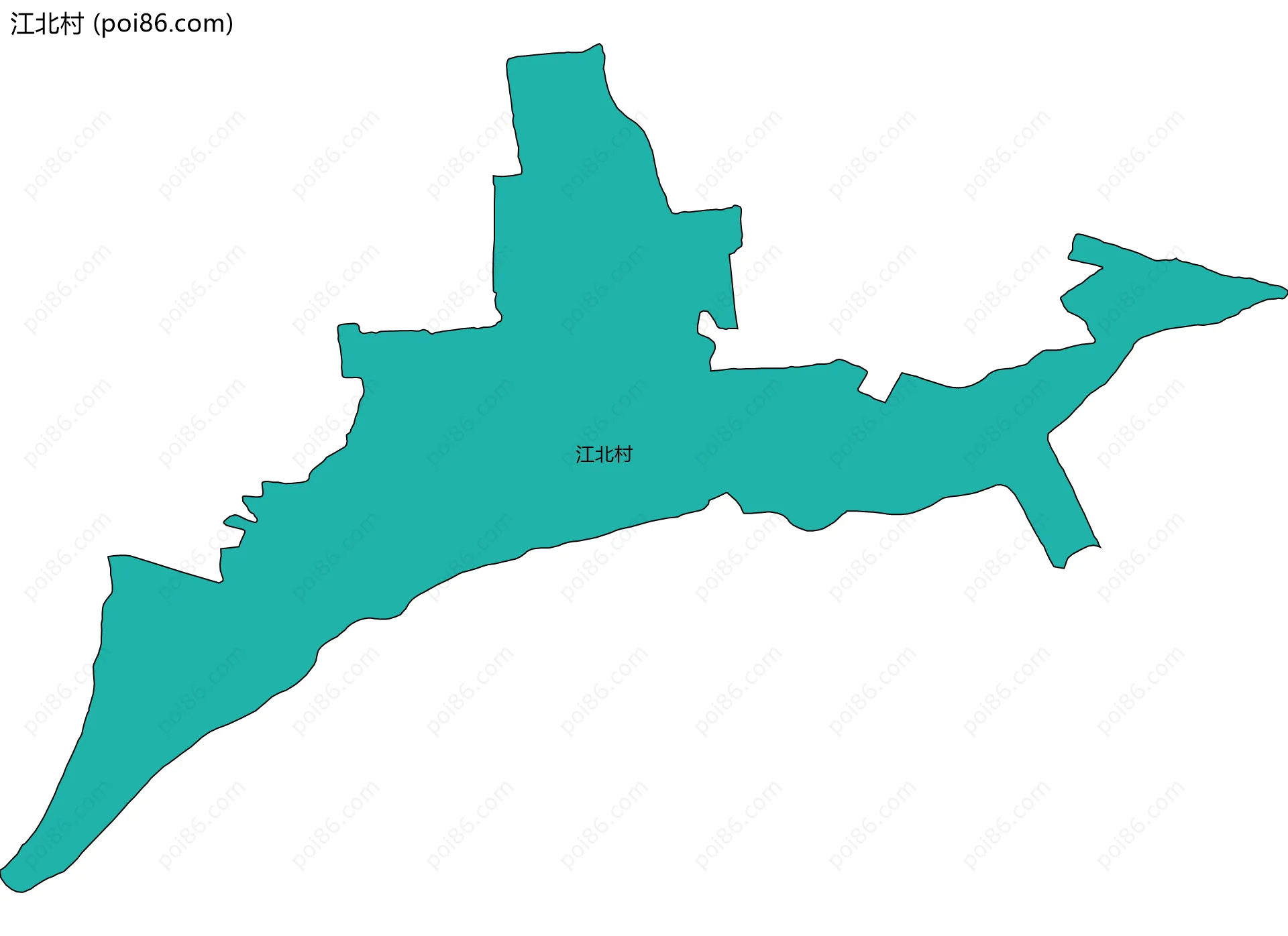 江北村边界地图