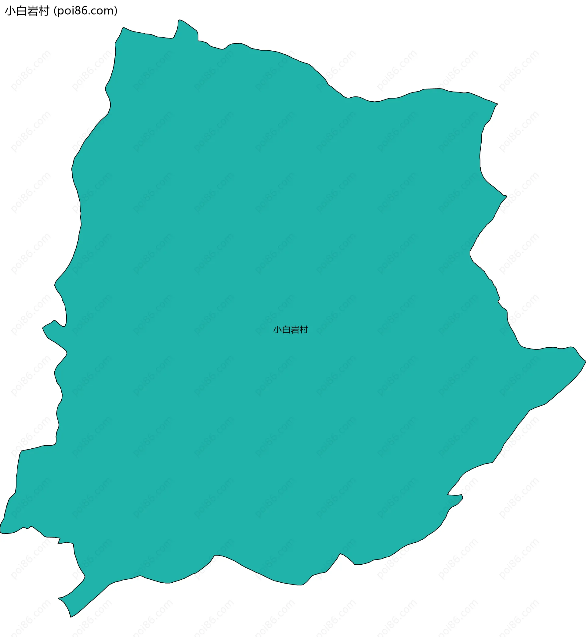 小白岩村边界地图