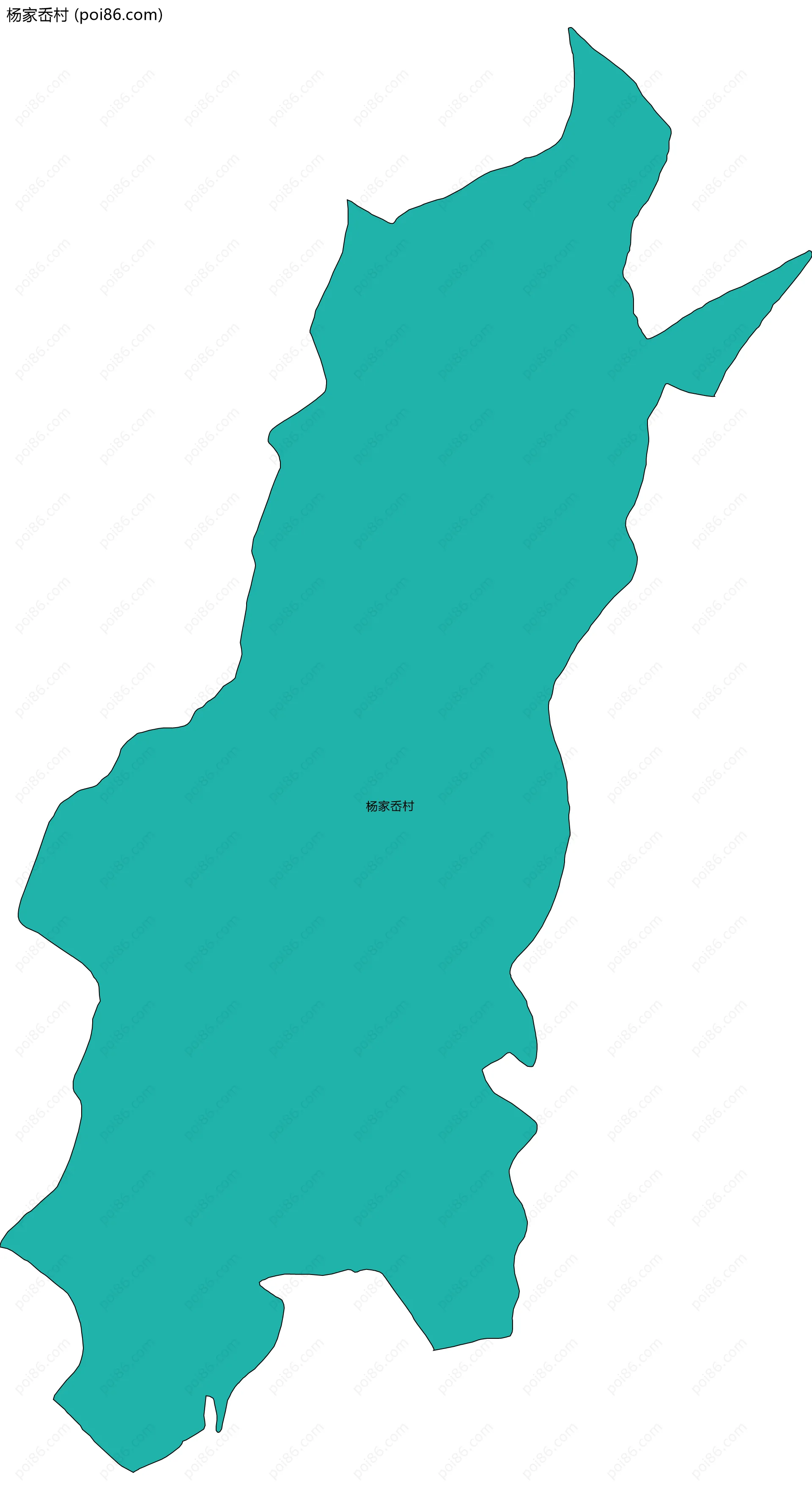 杨家岙村边界地图