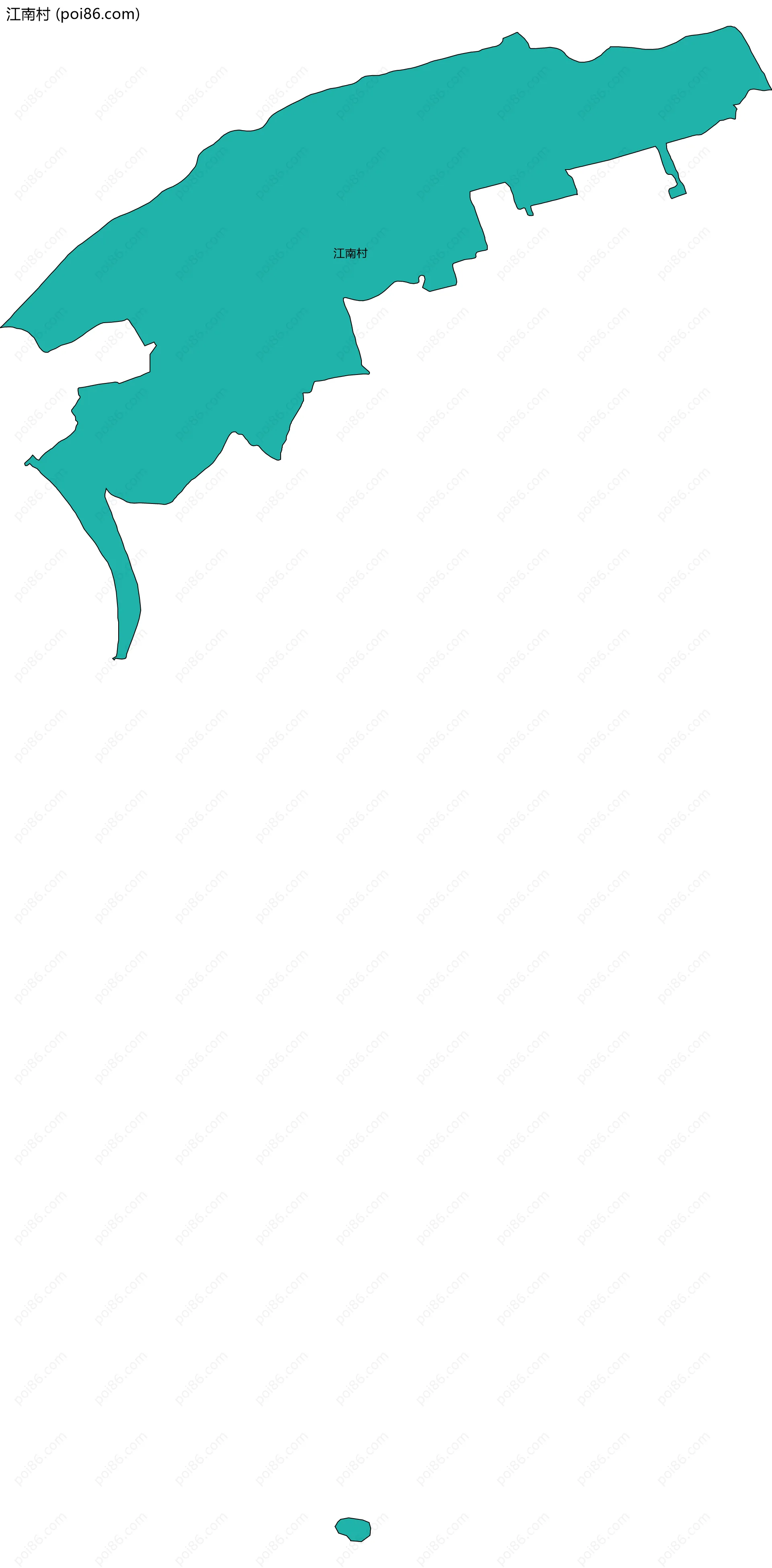 江南村边界地图