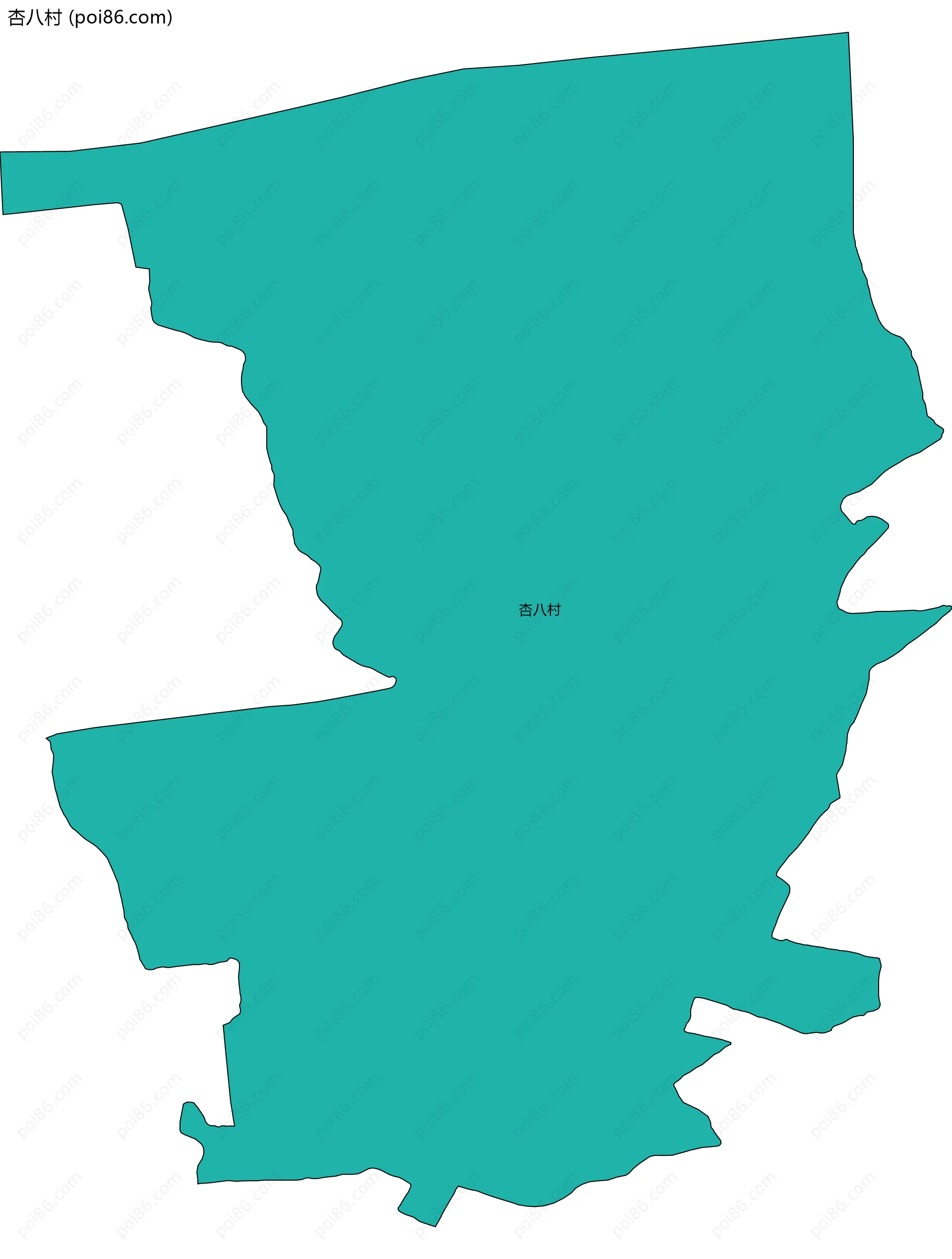 杏八村边界地图