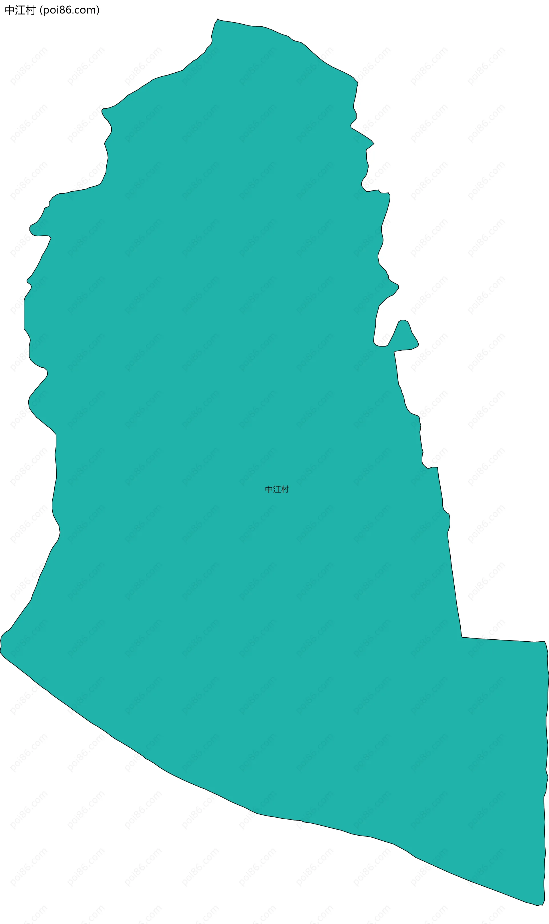 中江村边界地图