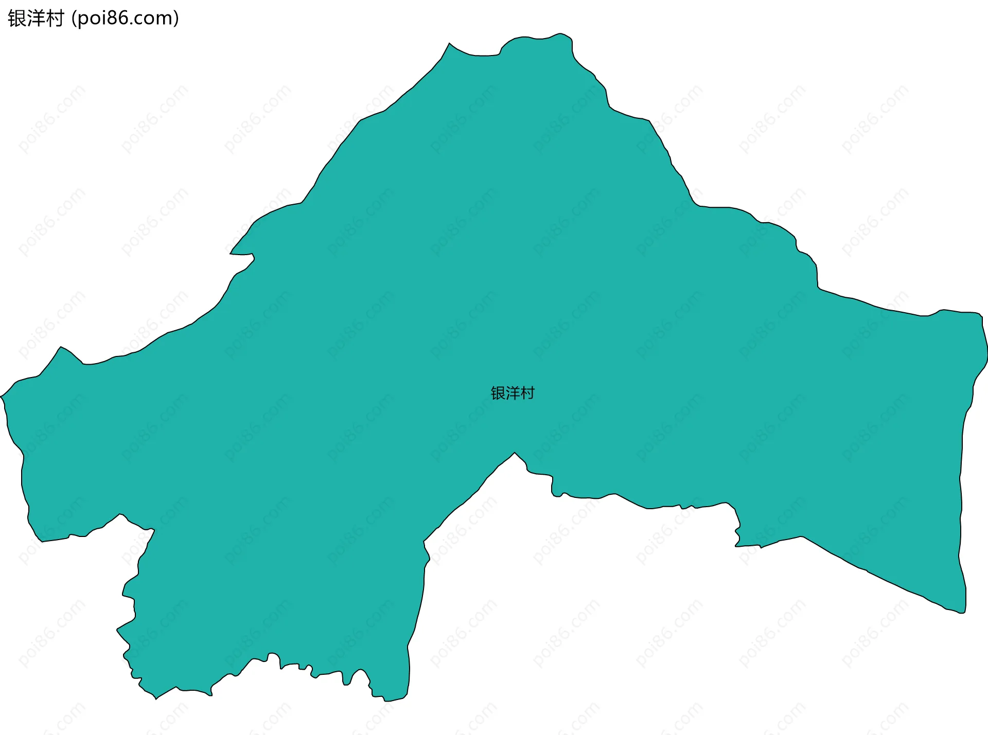 银洋村边界地图