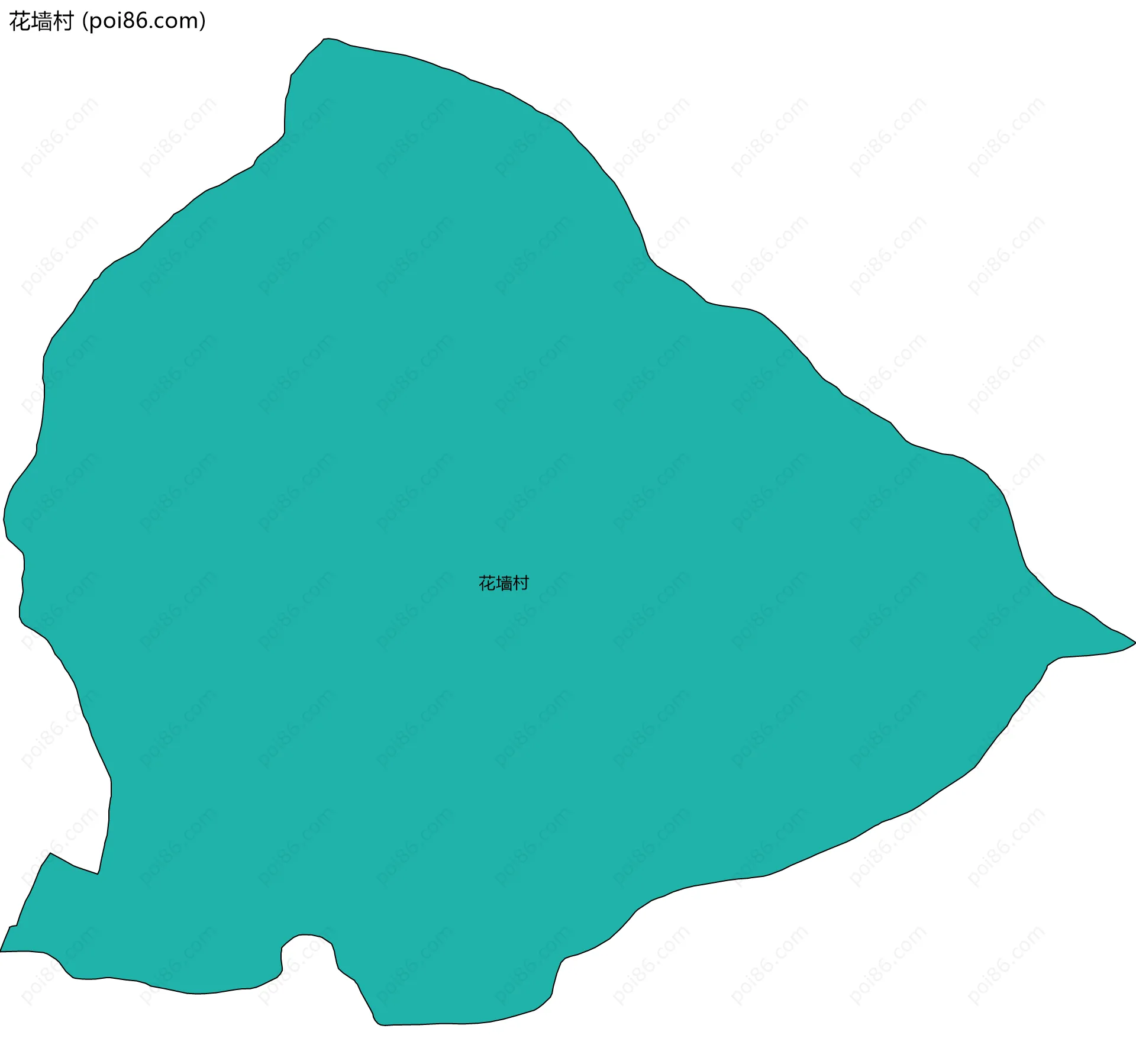 花墙村边界地图