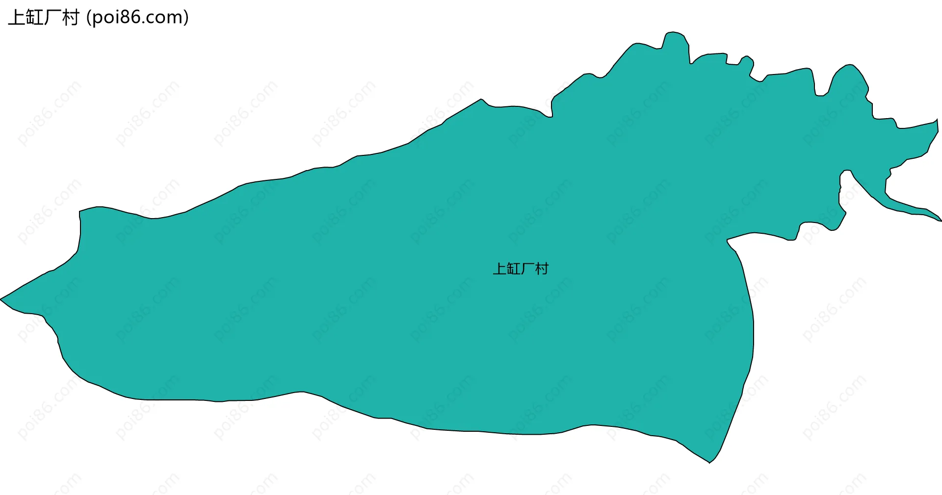 上缸厂村边界地图