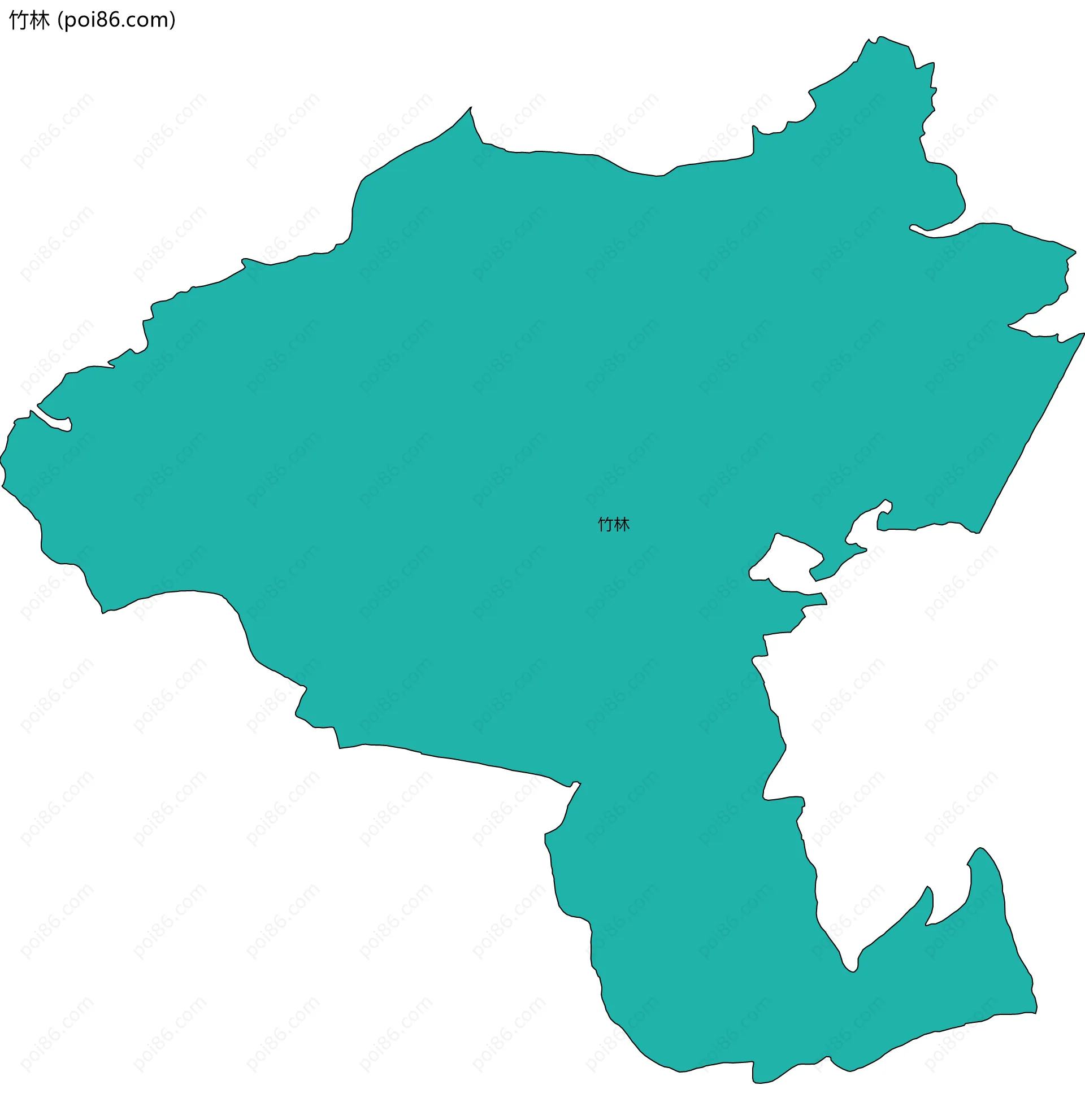 竹林边界地图
