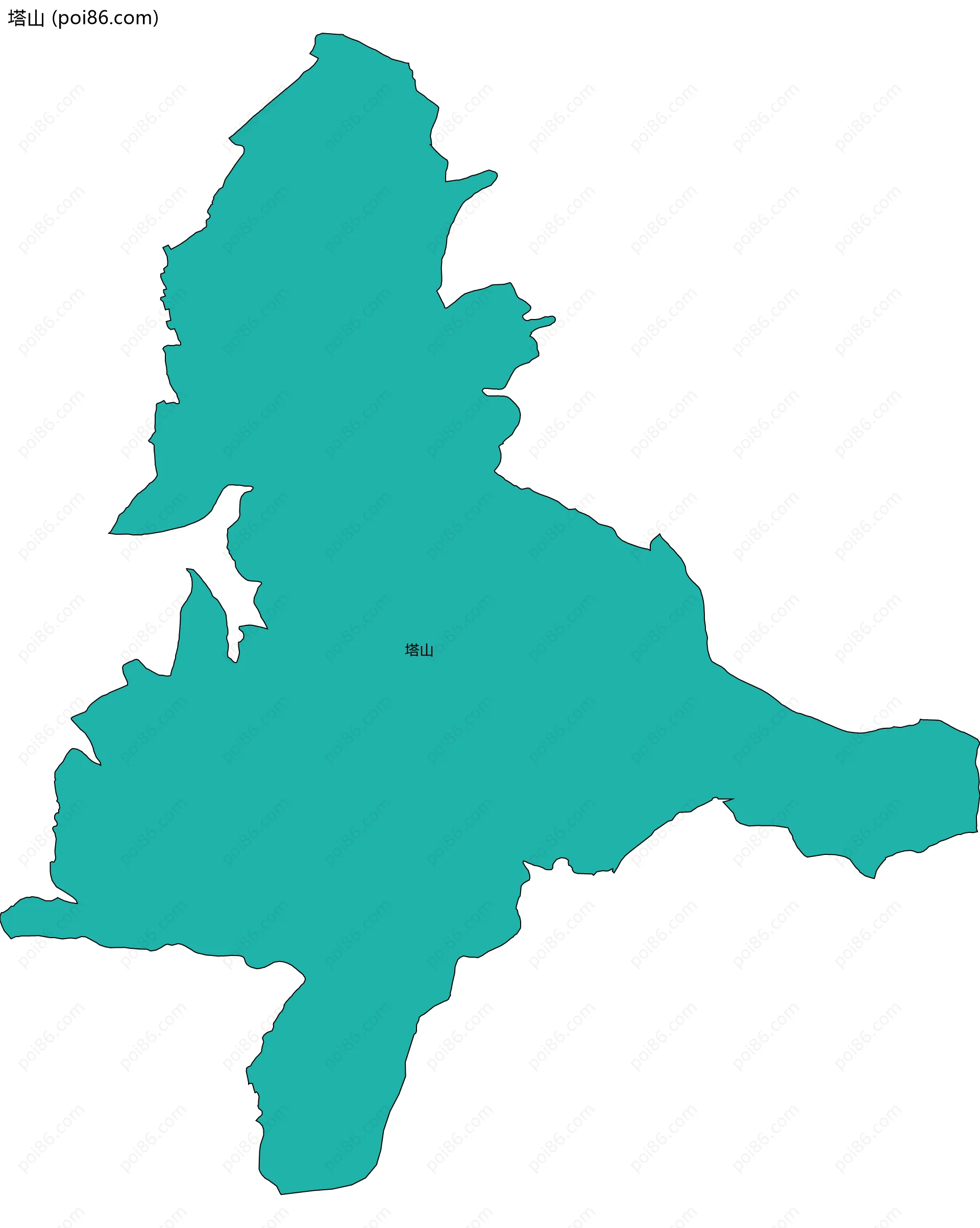 塔山边界地图