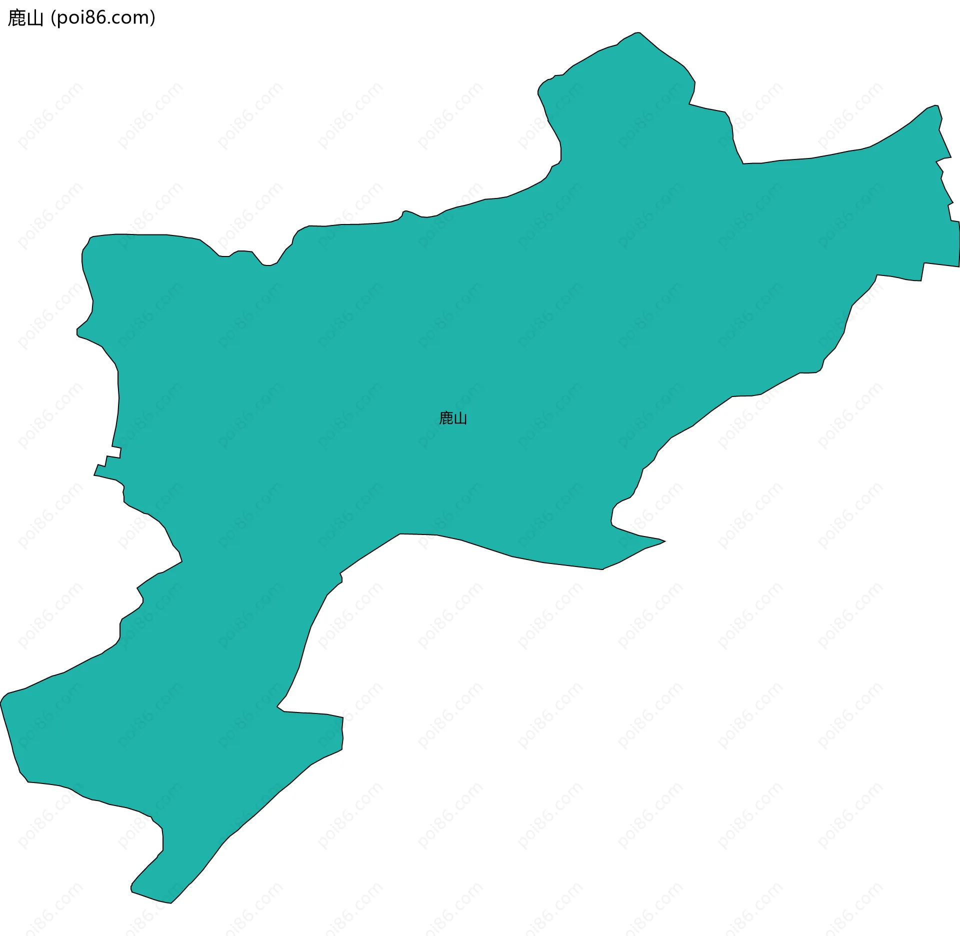 鹿山边界地图