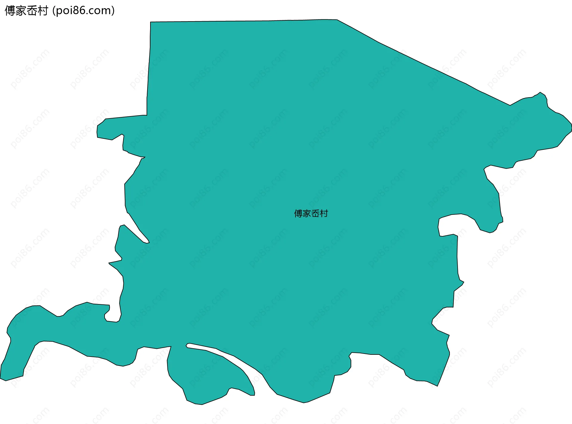 傅家岙村边界地图