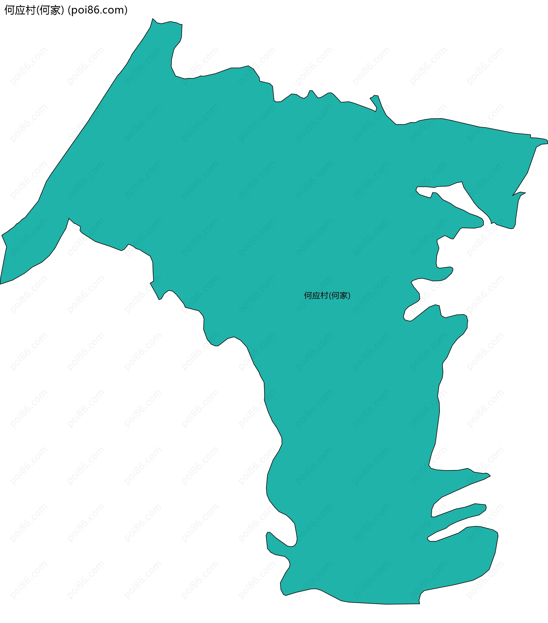 何应村(何家)边界地图