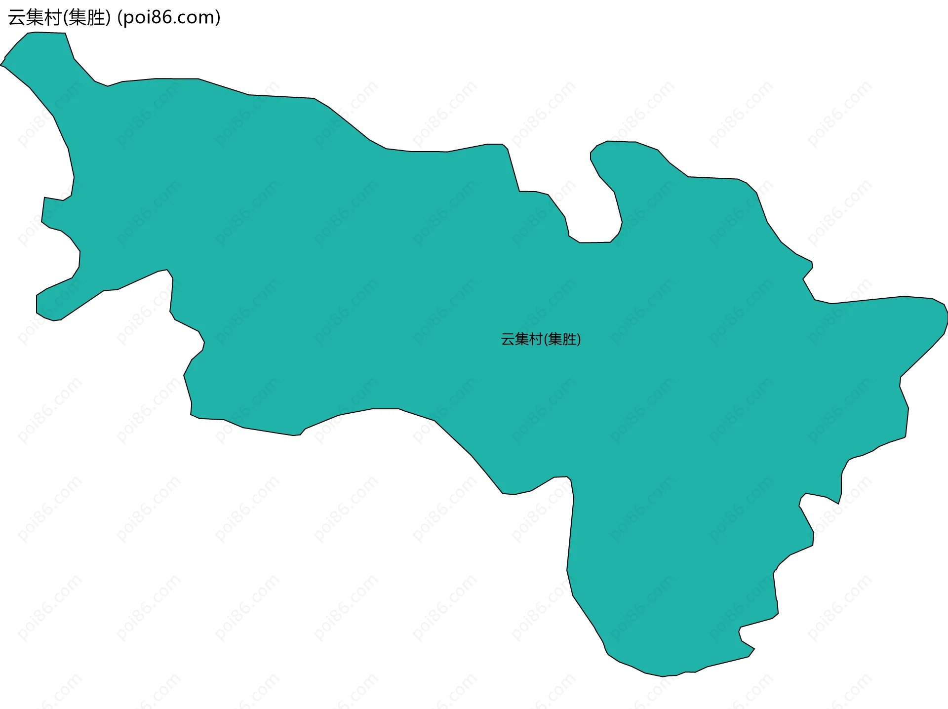 云集村(集胜)边界地图