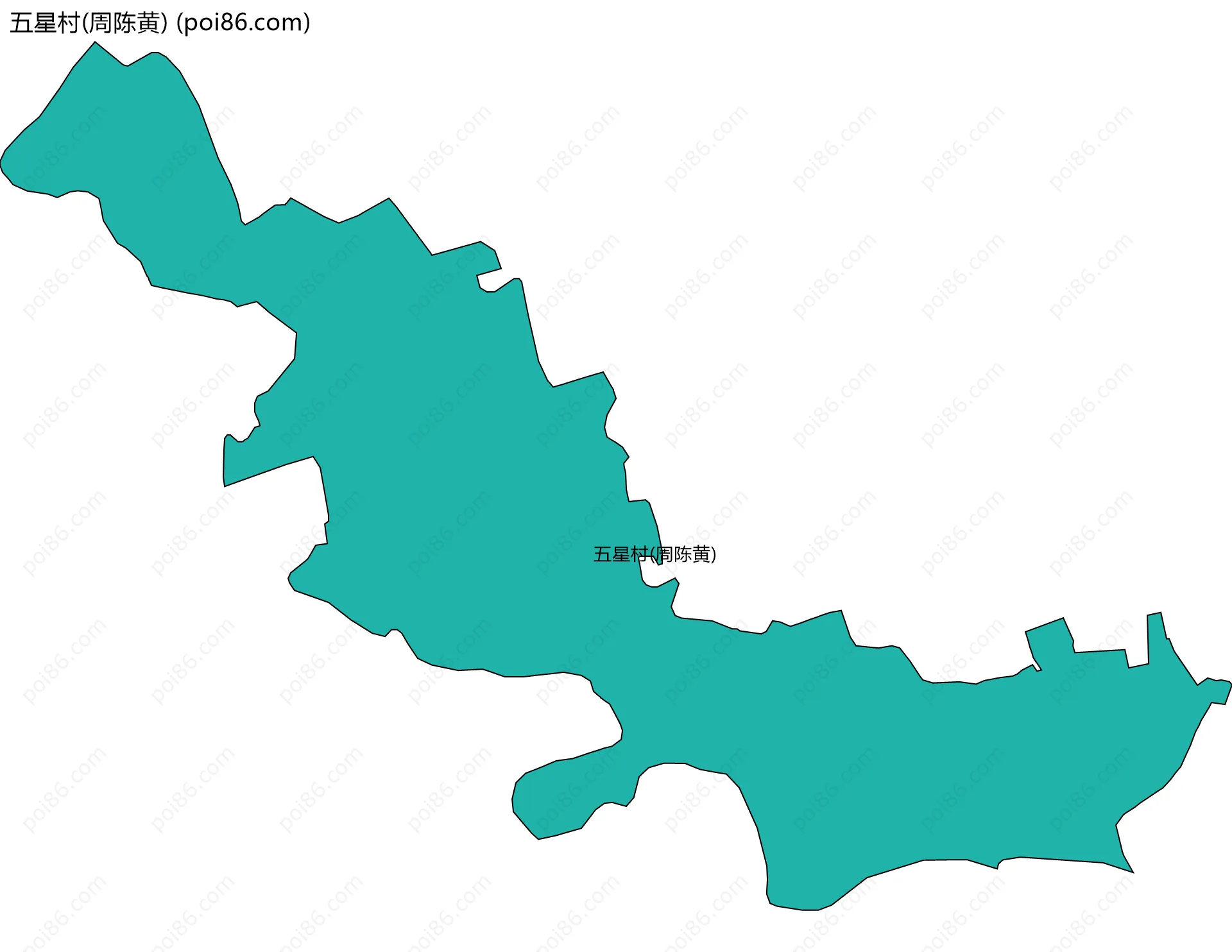 五星村(周陈黄)边界地图
