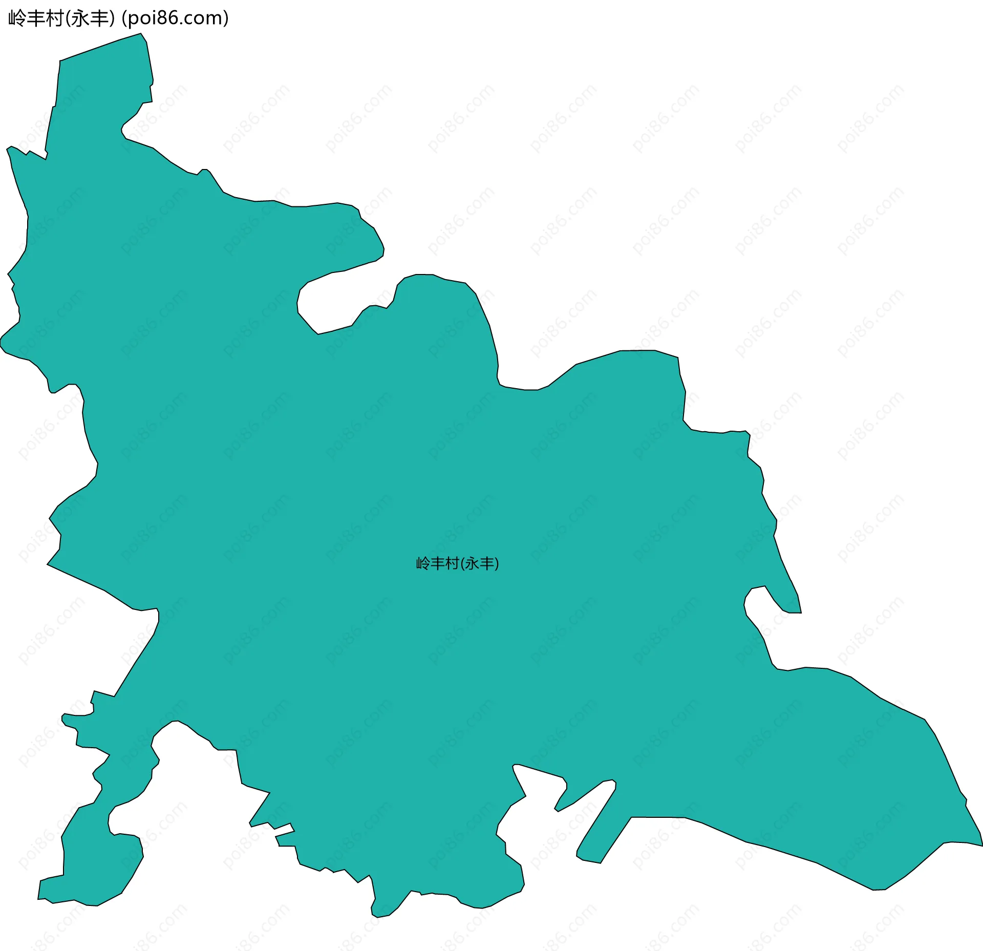 岭丰村(永丰)边界地图