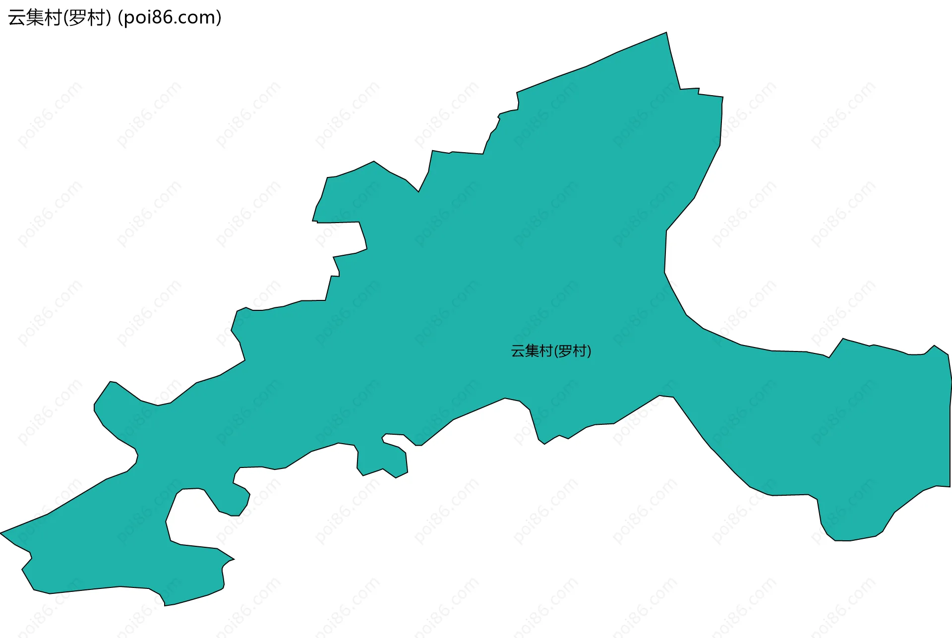 云集村(罗村)边界地图