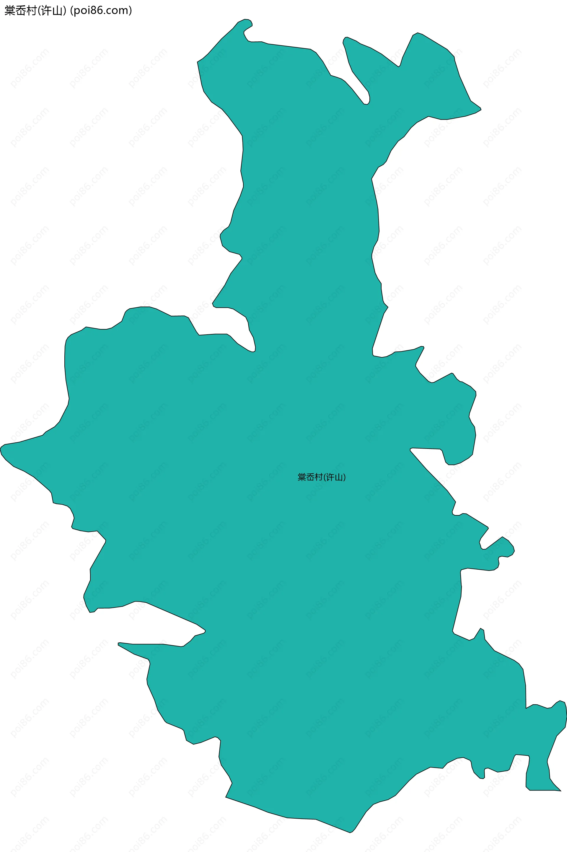 棠岙村(许山)边界地图