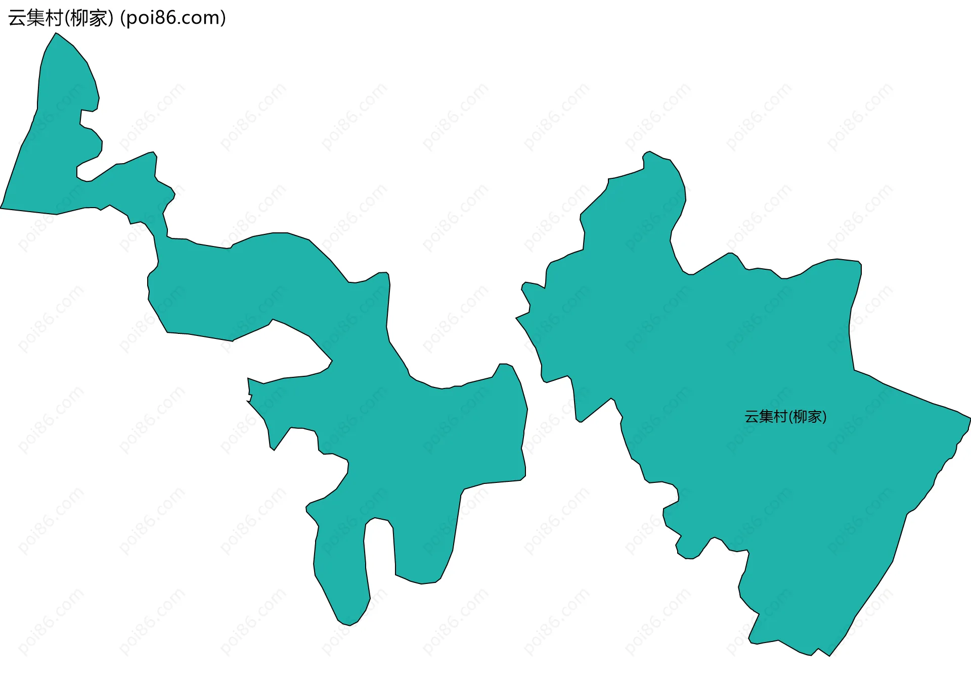 云集村(柳家)边界地图