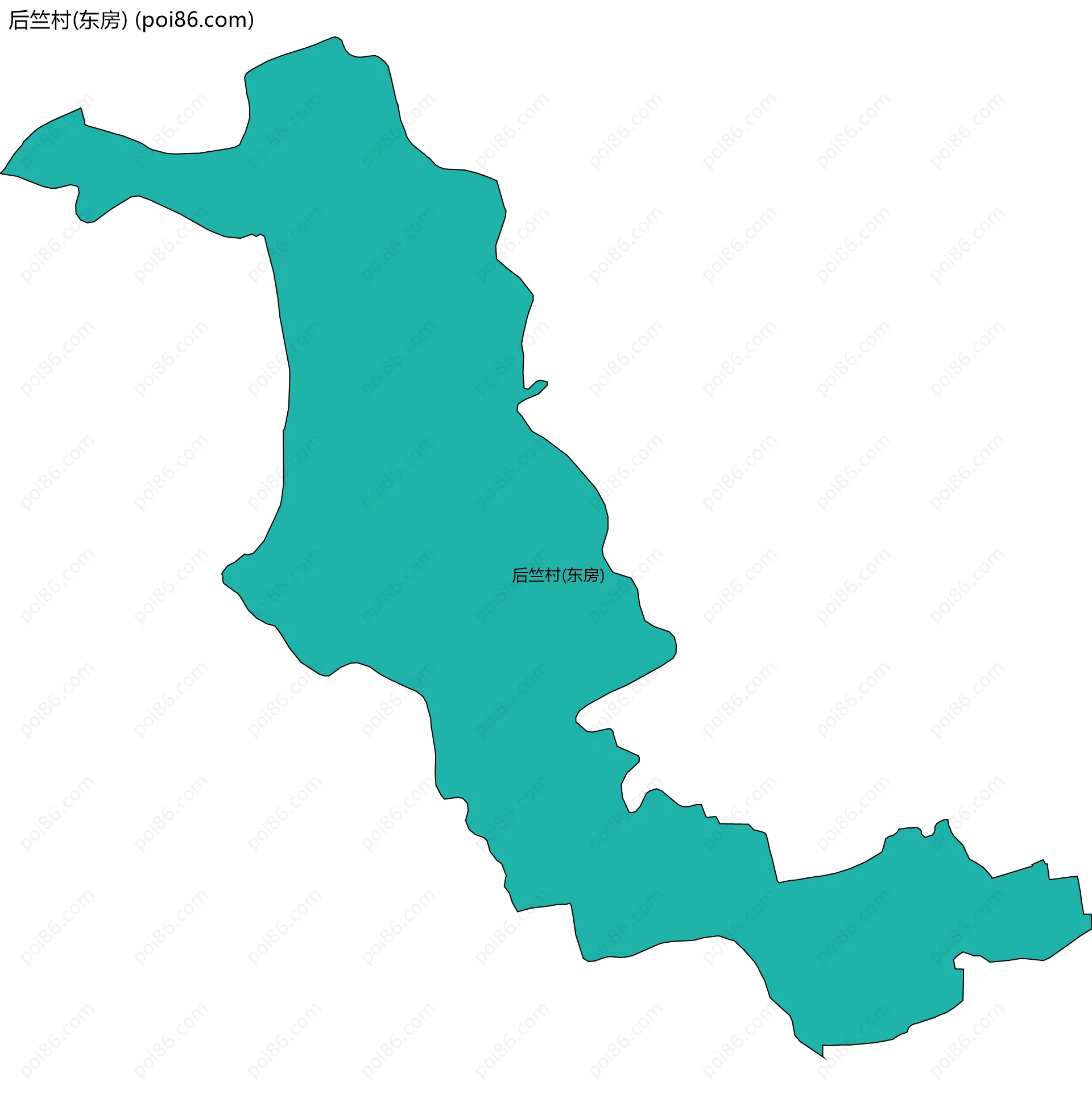 后竺村(东房)边界地图