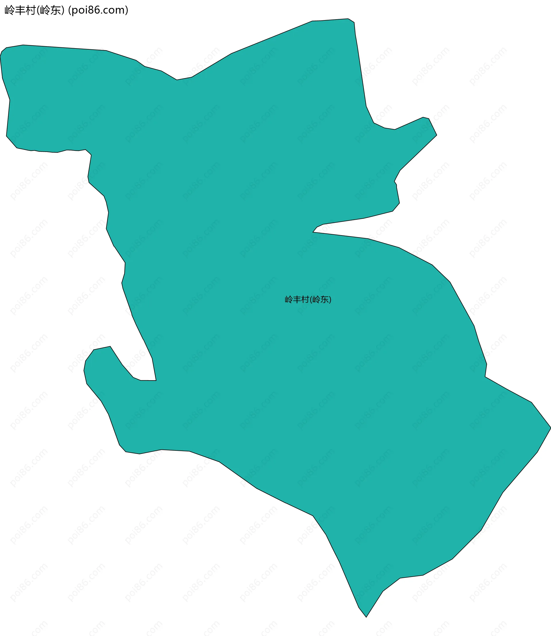 岭丰村(岭东)边界地图