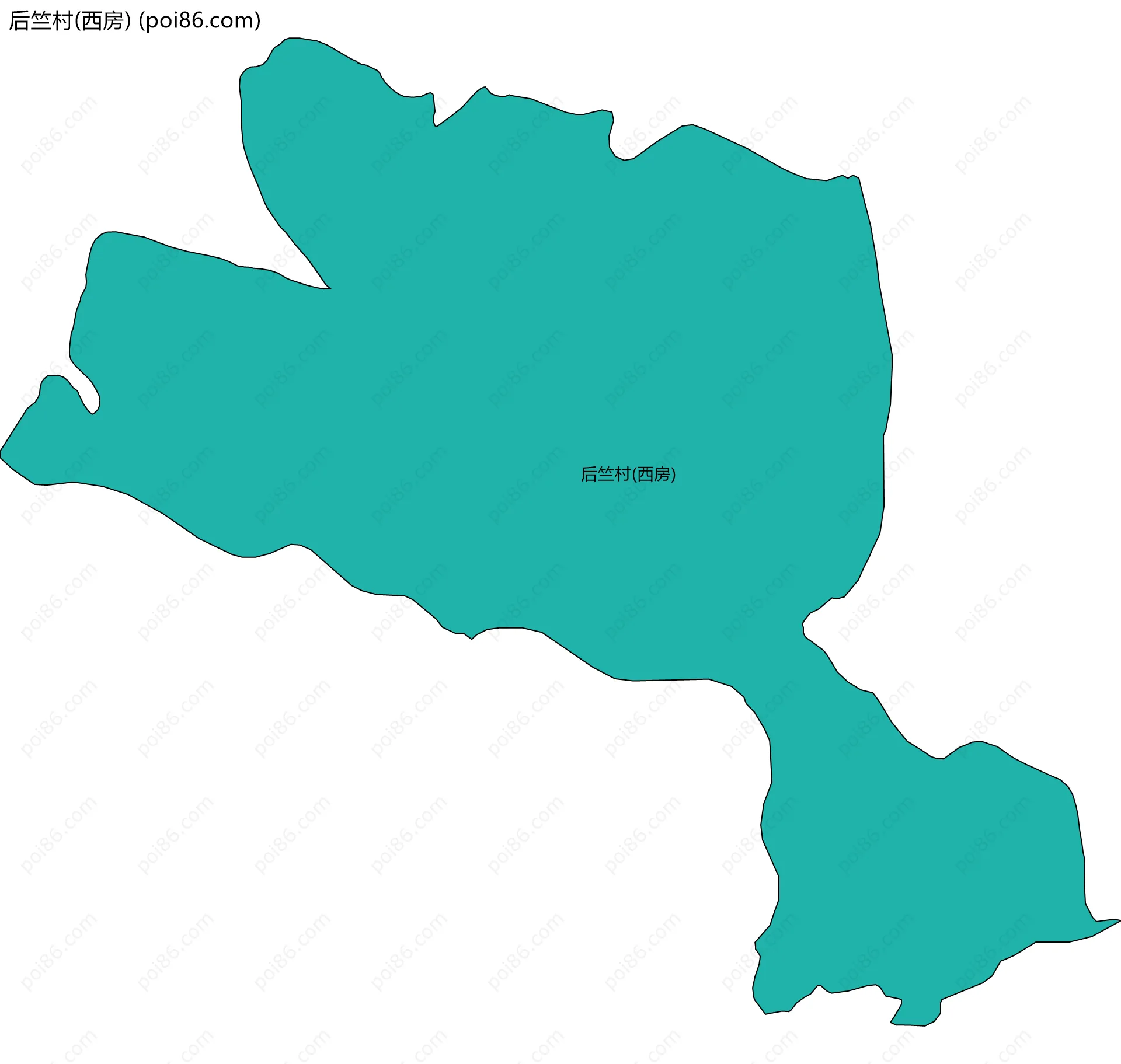 后竺村(西房)边界地图