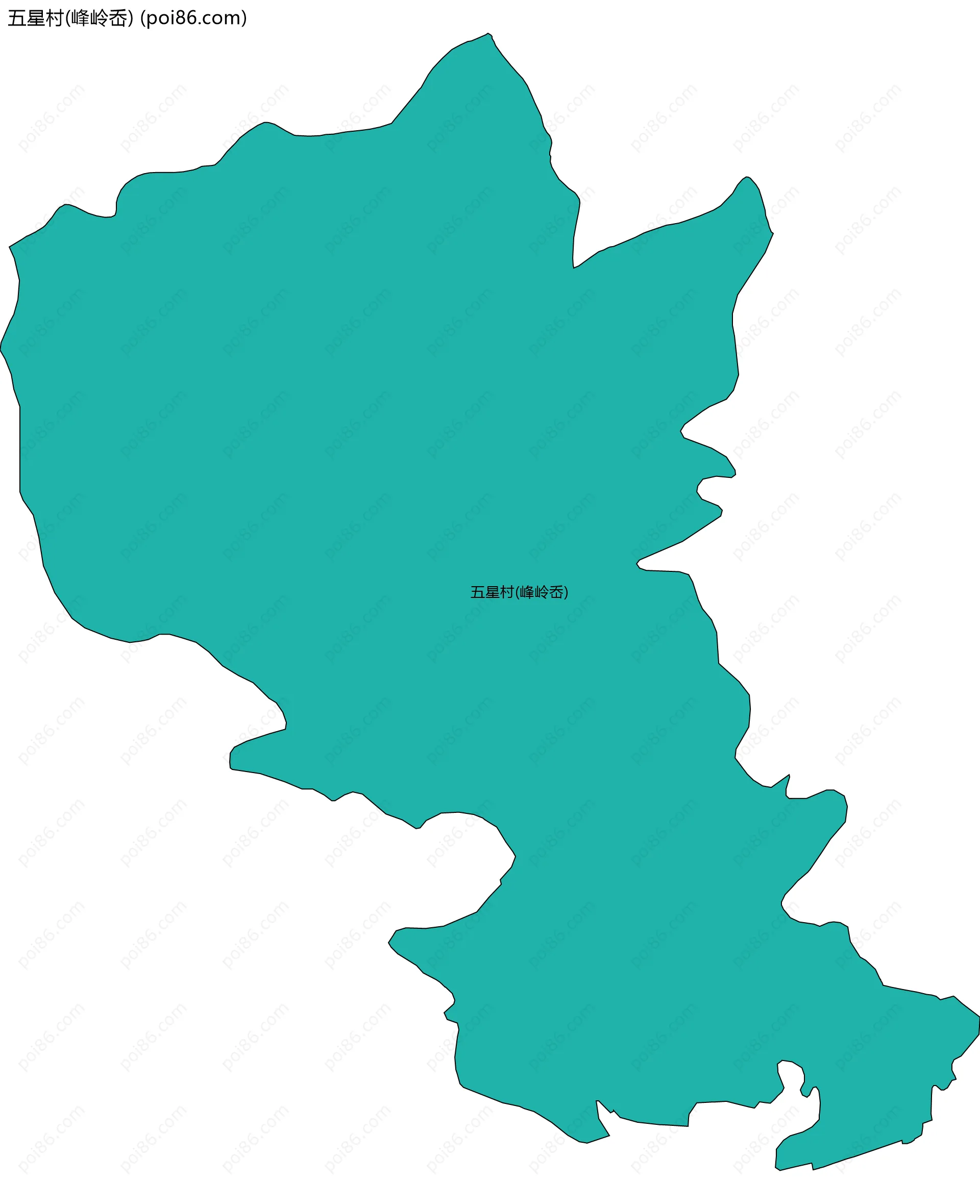 五星村(峰岭岙)边界地图