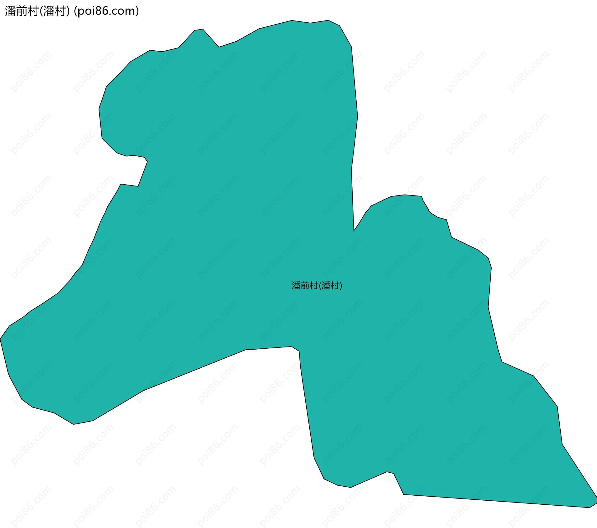 潘前村(潘村)边界地图
