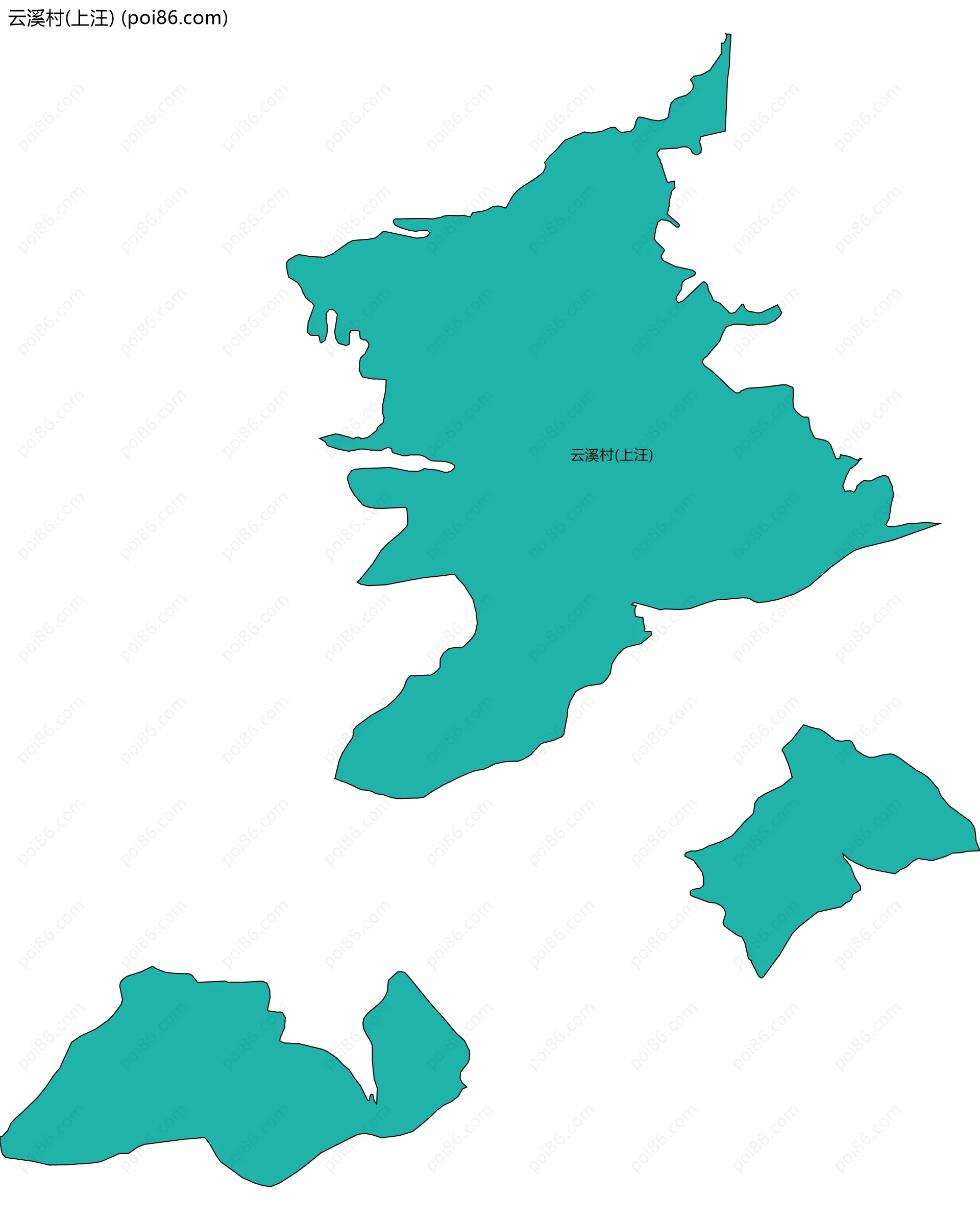 云溪村(上汪)边界地图