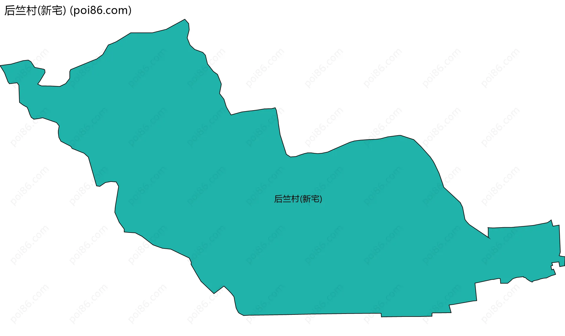 后竺村(新宅)边界地图
