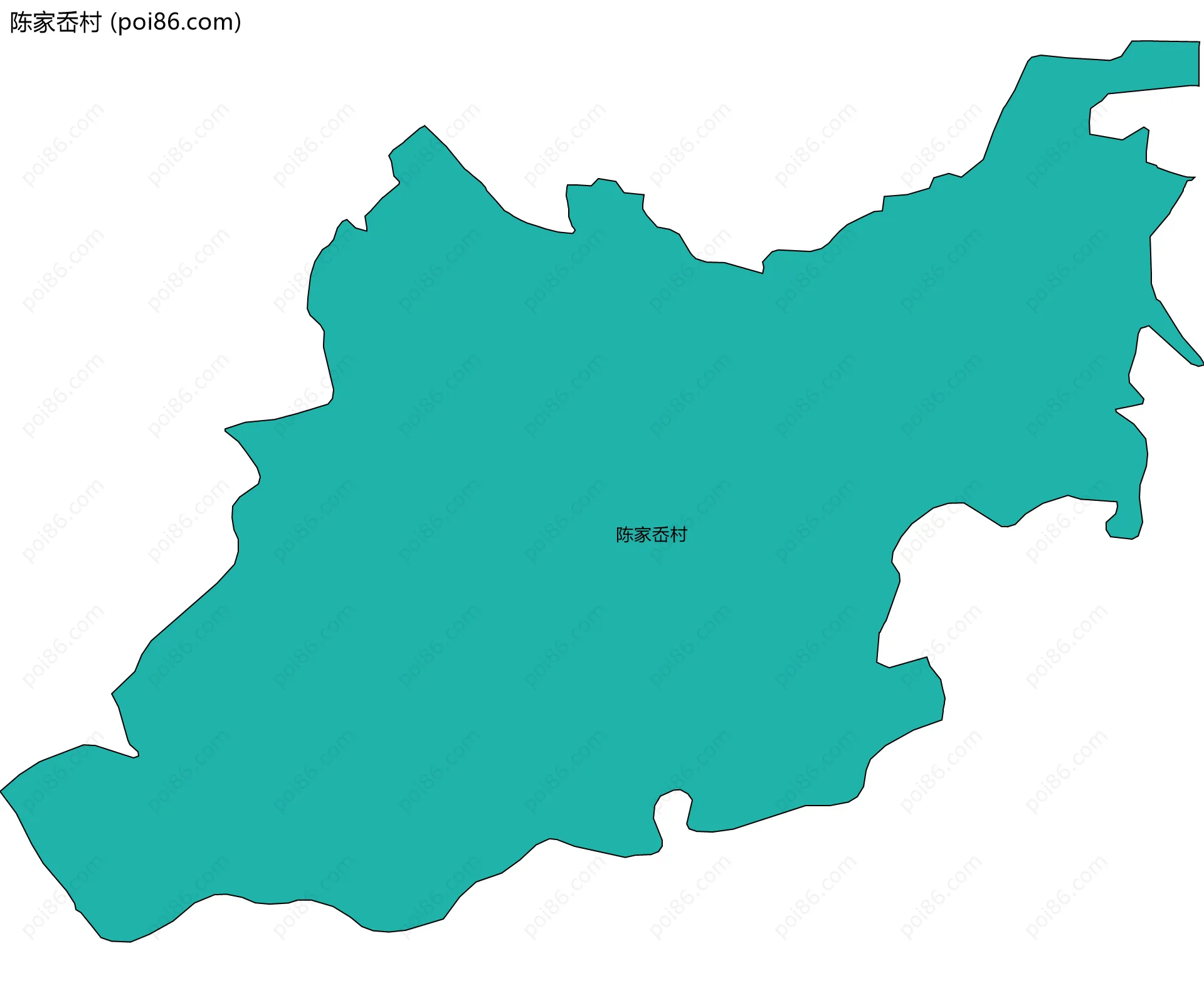 陈家岙村边界地图