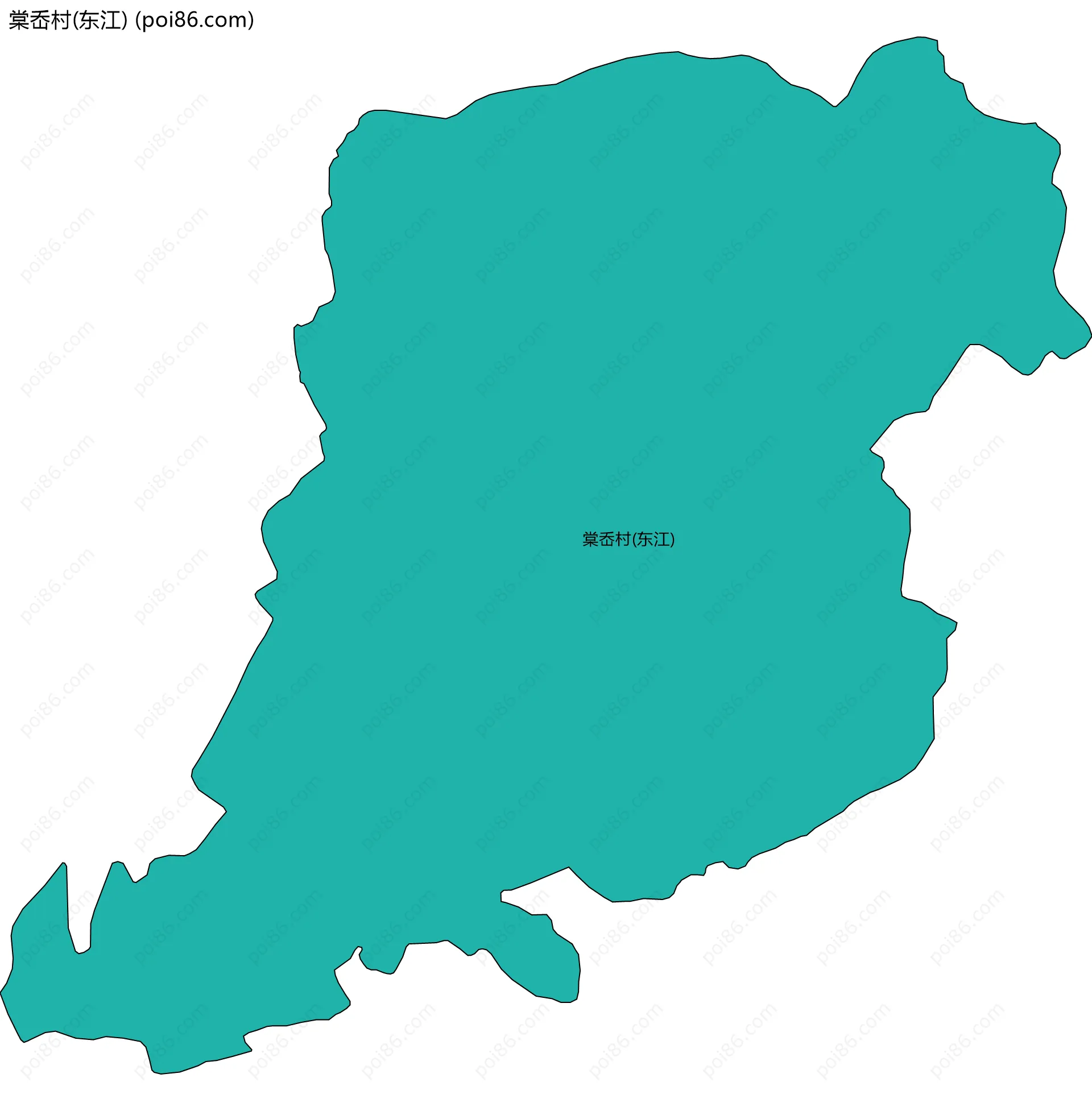 棠岙村(东江)边界地图