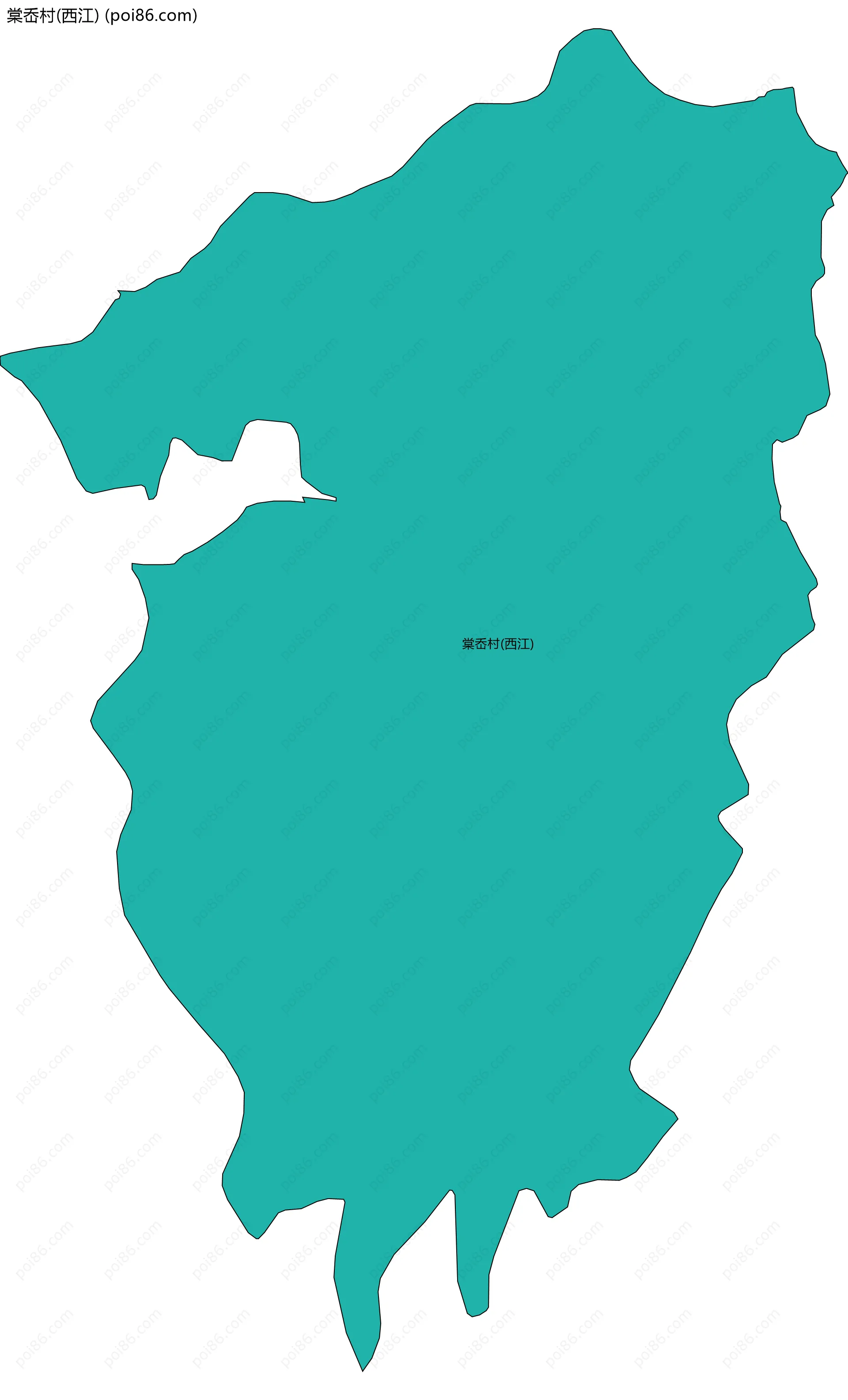棠岙村(西江)边界地图