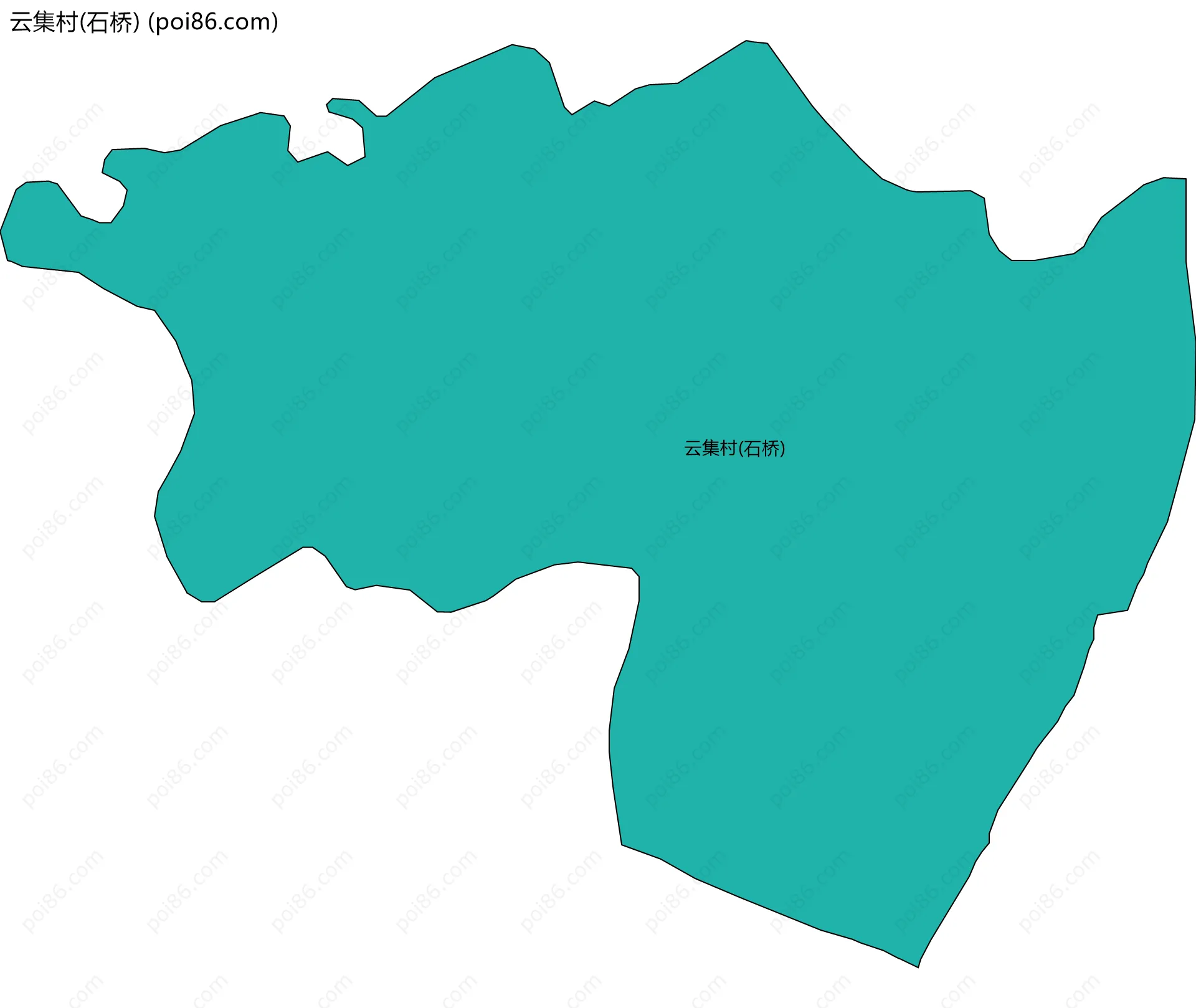 云集村(石桥)边界地图