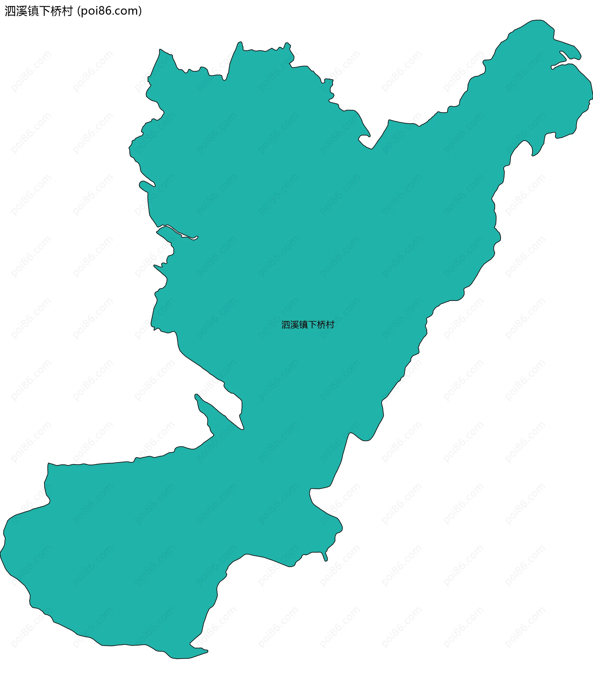 泗溪镇下桥村边界地图