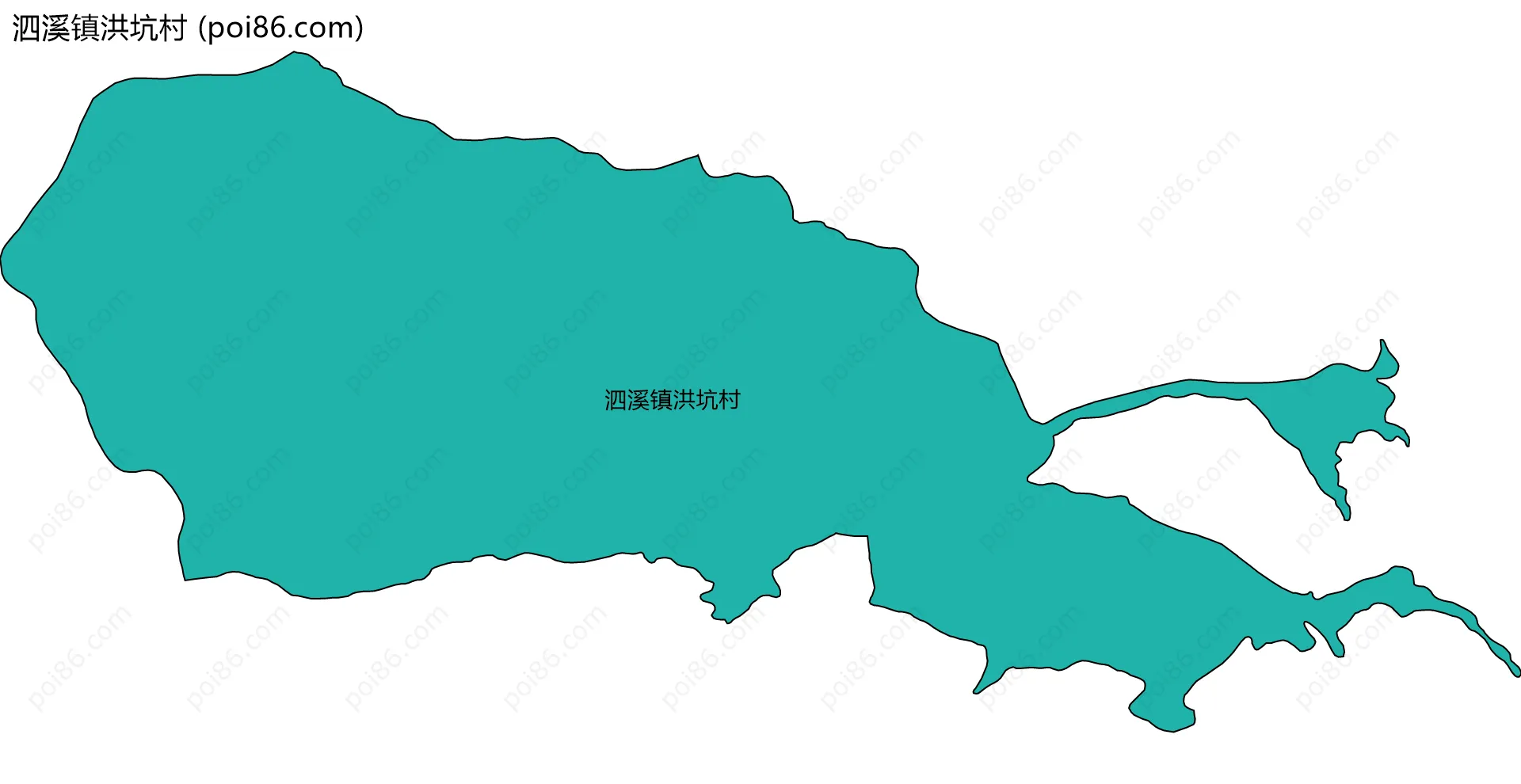 泗溪镇洪坑村边界地图