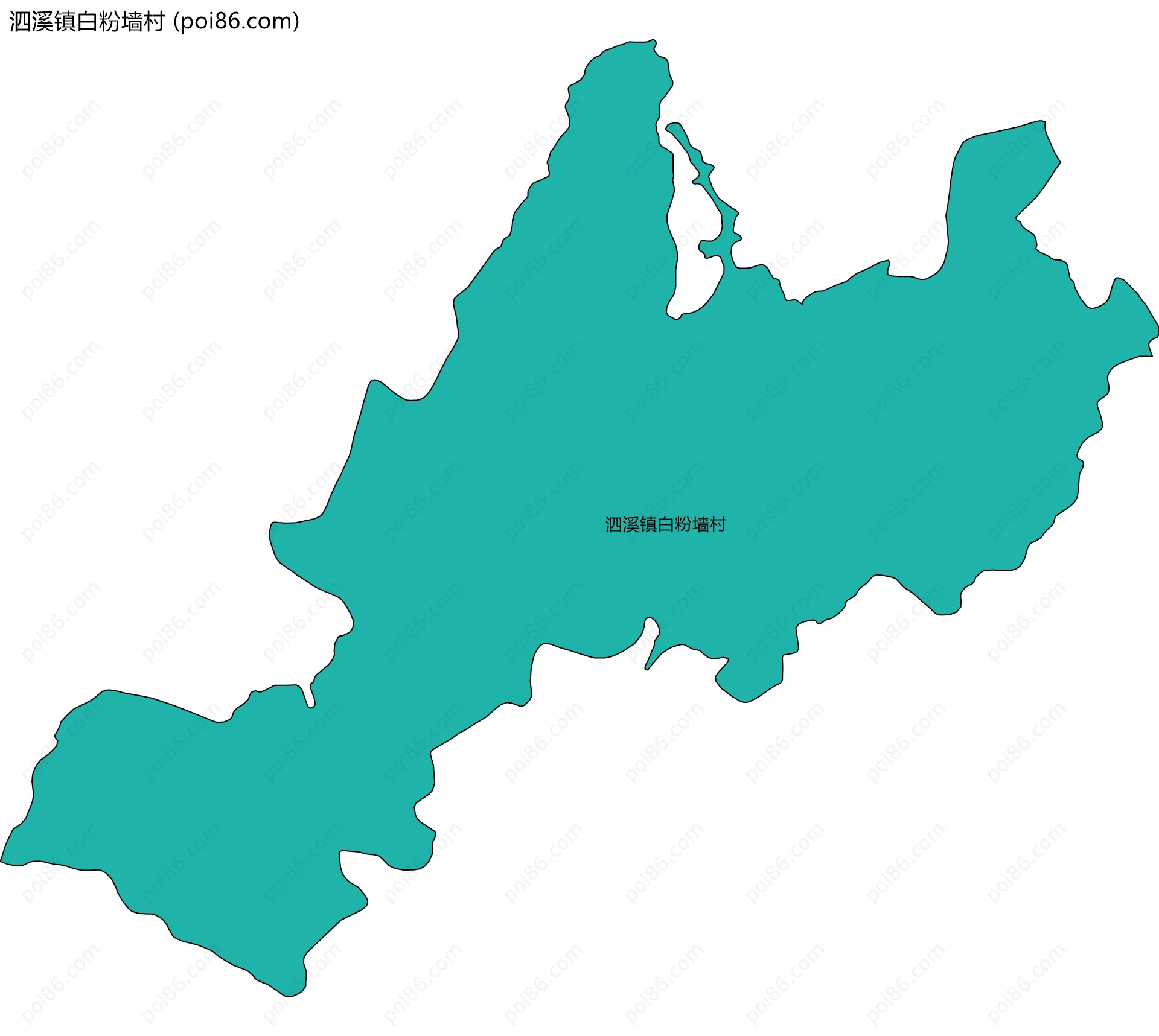 泗溪镇白粉墙村边界地图
