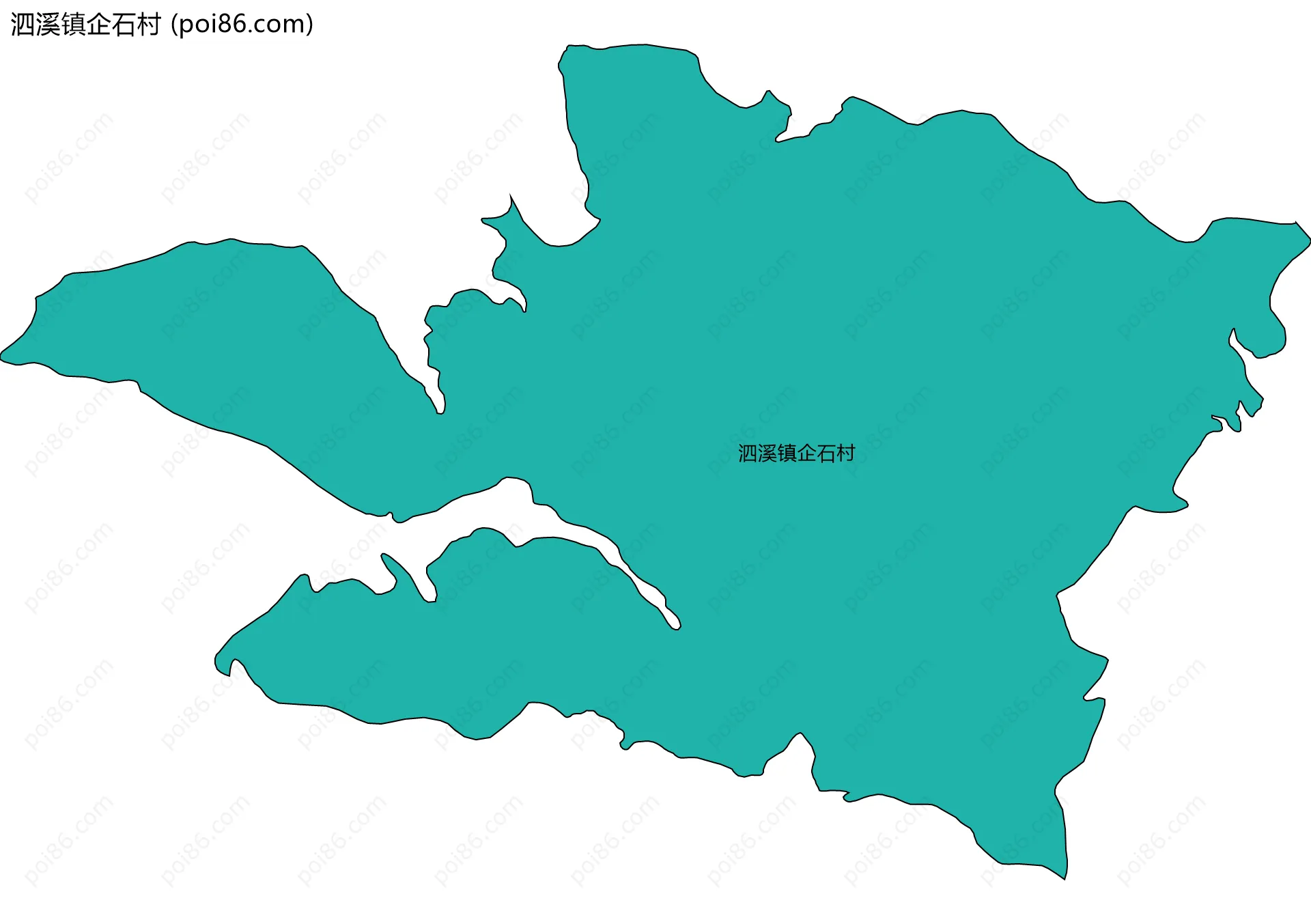 泗溪镇企石村边界地图