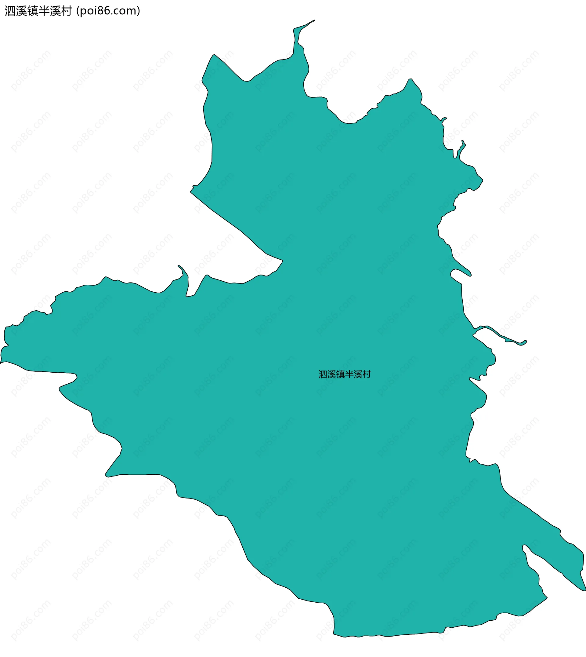 泗溪镇半溪村边界地图