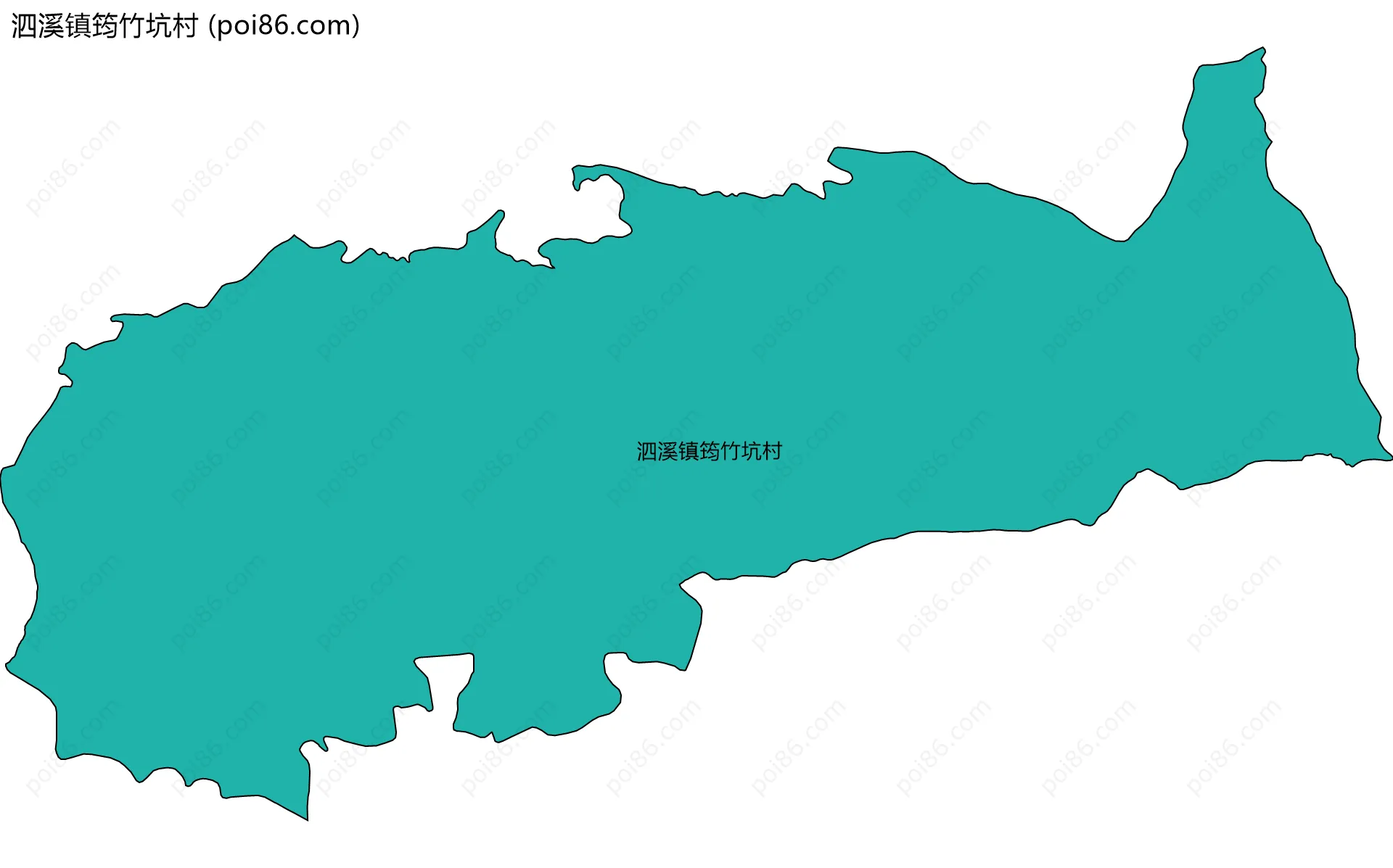 泗溪镇筠竹坑村边界地图