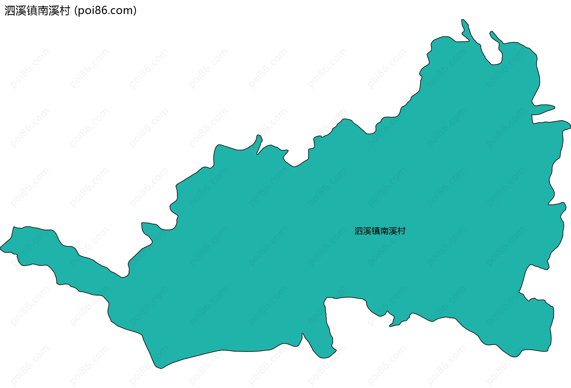 泗溪镇南溪村边界地图