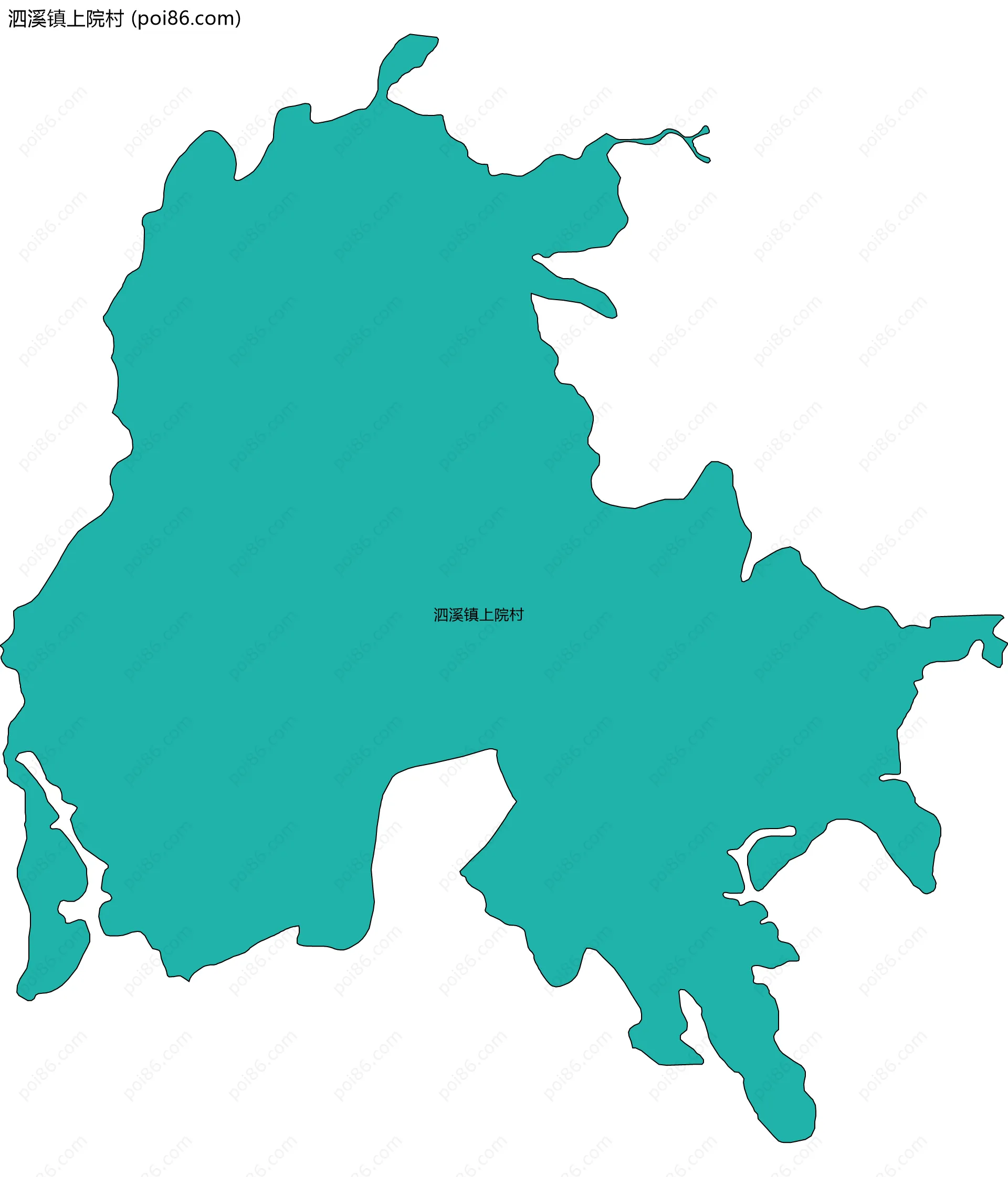 泗溪镇上院村边界地图